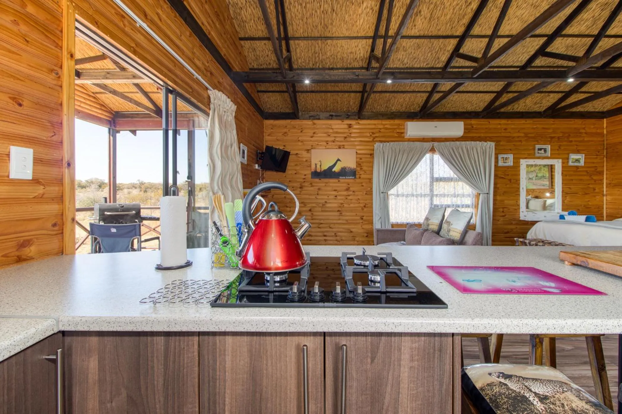 stove in Abendruhe Lodge