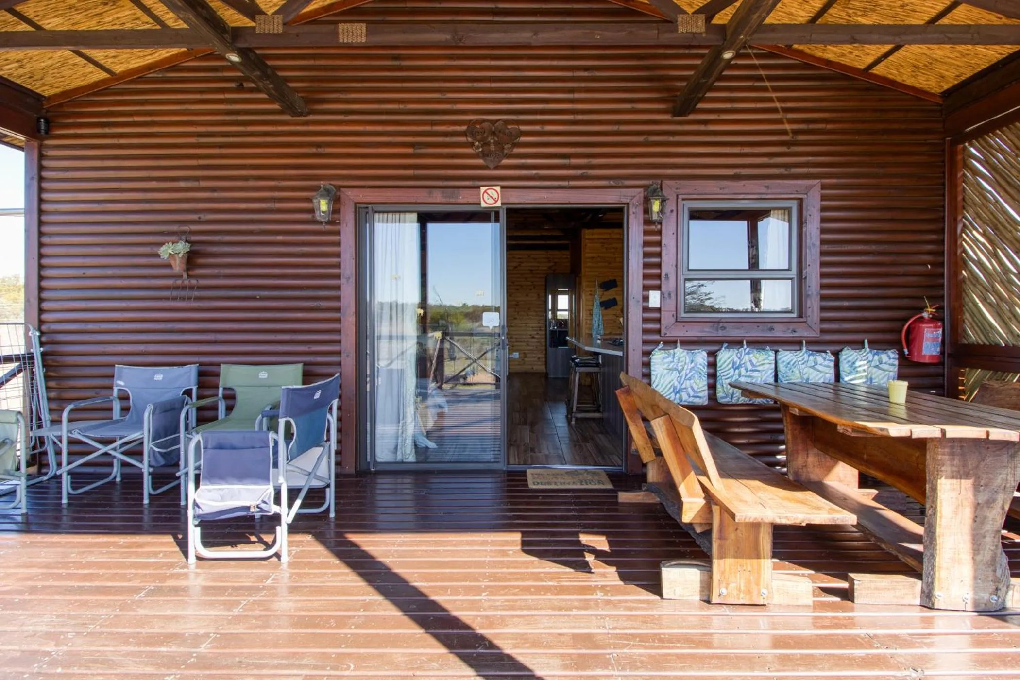Patio in Abendruhe Lodge