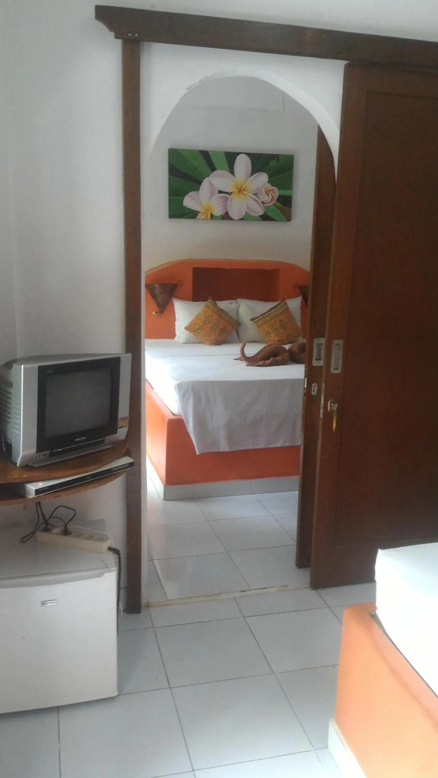 Decorative detail, Bed in Puri Oka Beach Bungalows