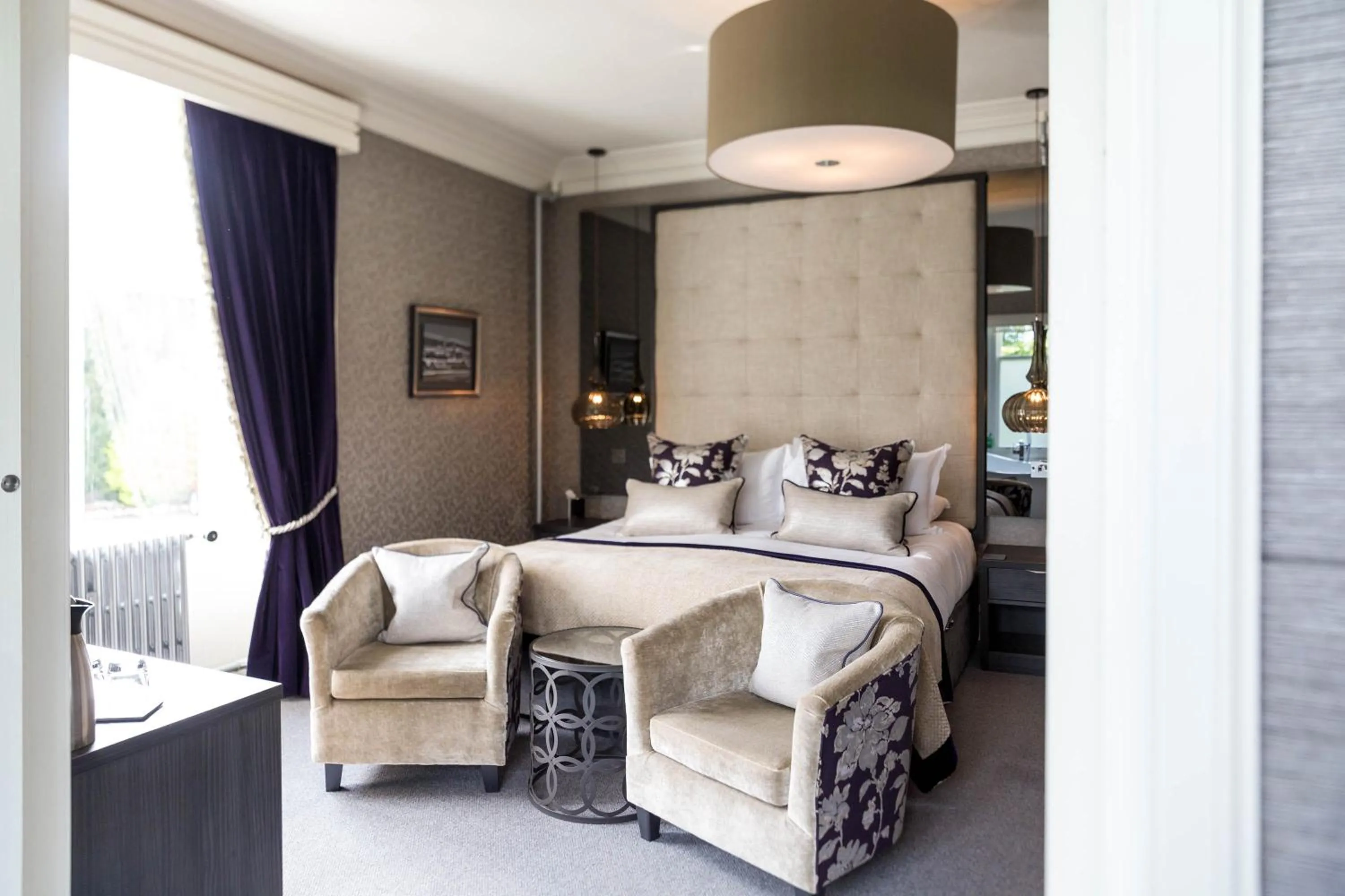 Bed in The Dowans Hotel of Speyside