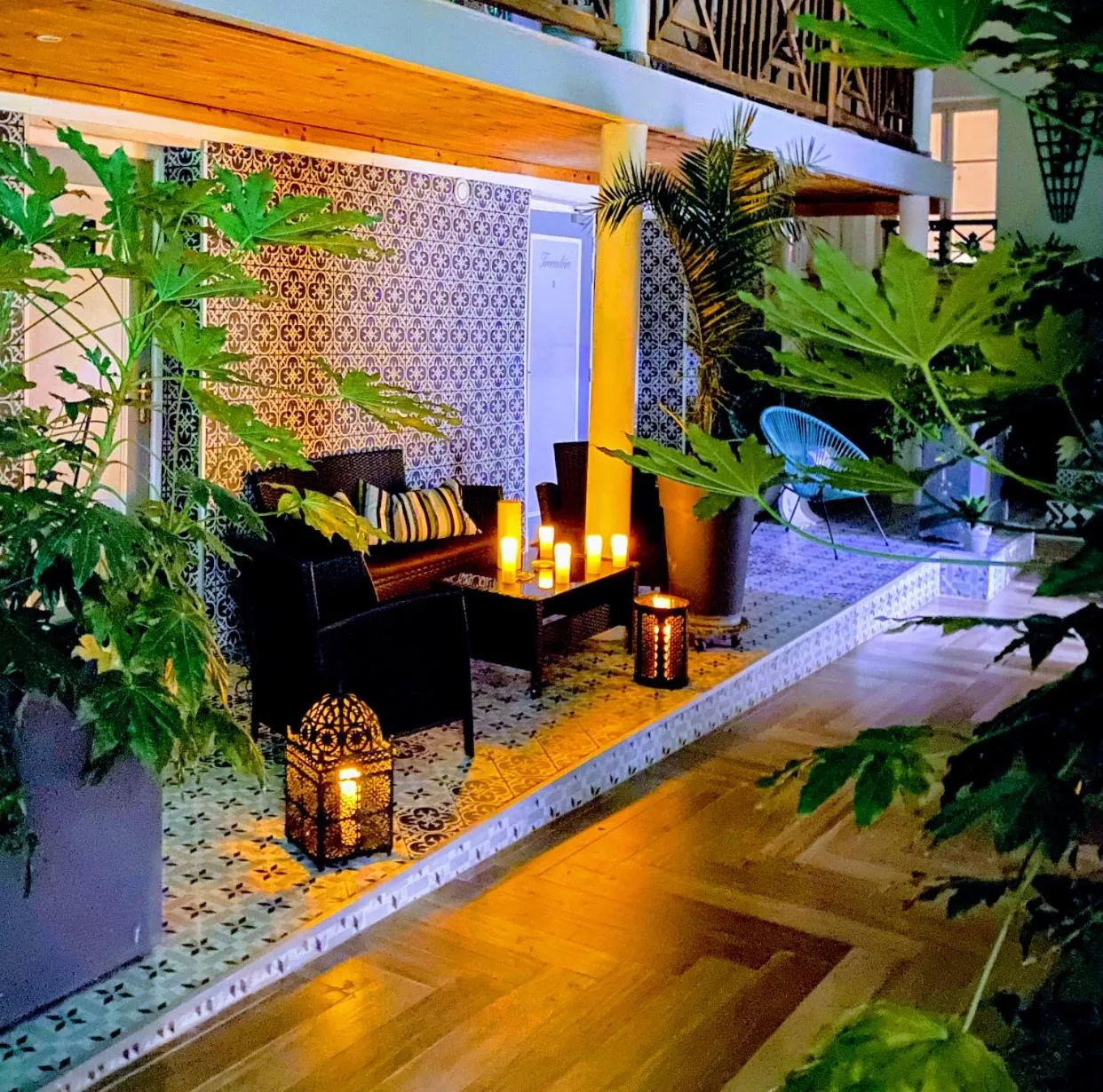 Patio in Hôtel Clairefontaine