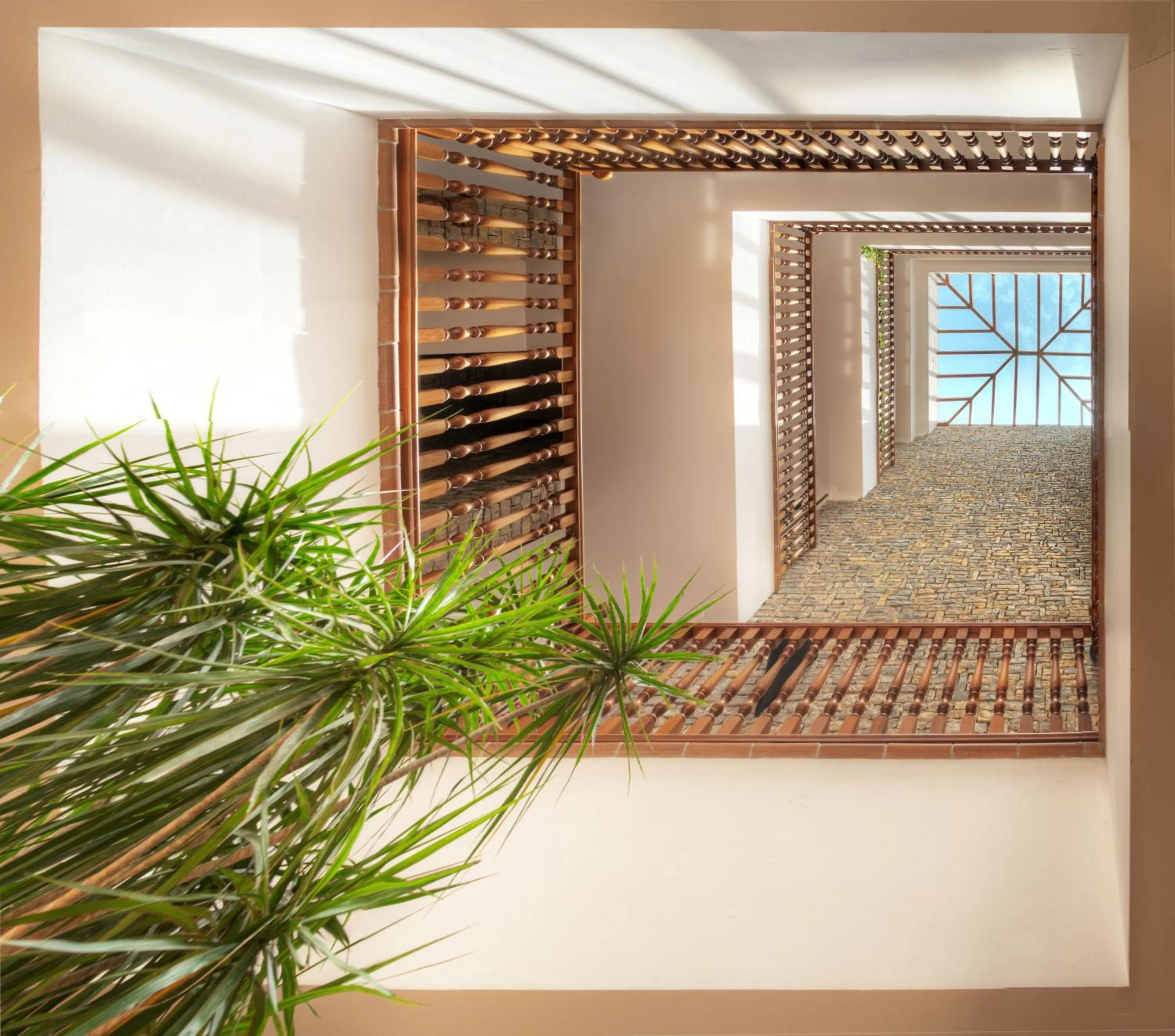 Patio in Hotel Porfirio