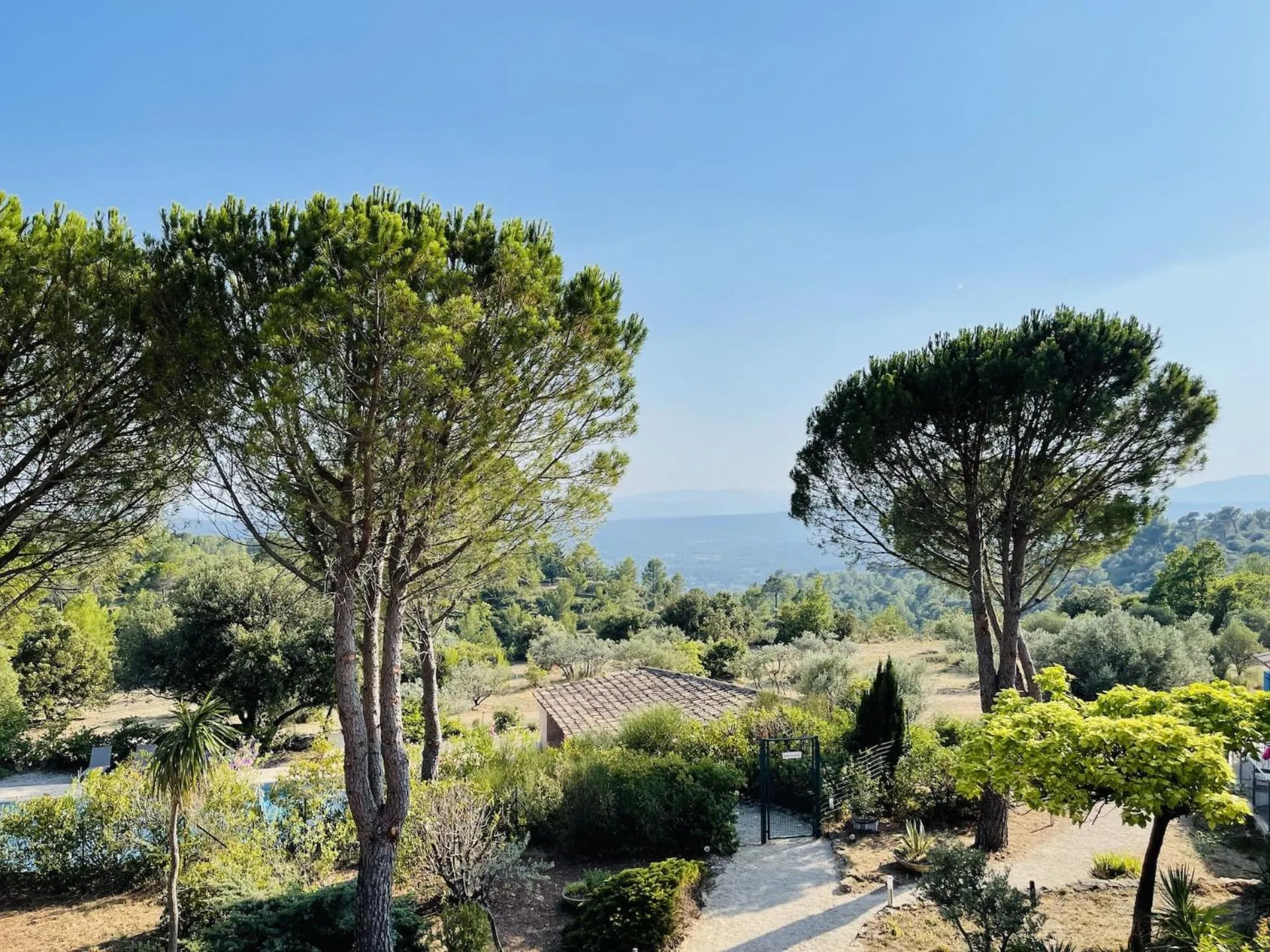 Garden view in Le Mas des Collines
