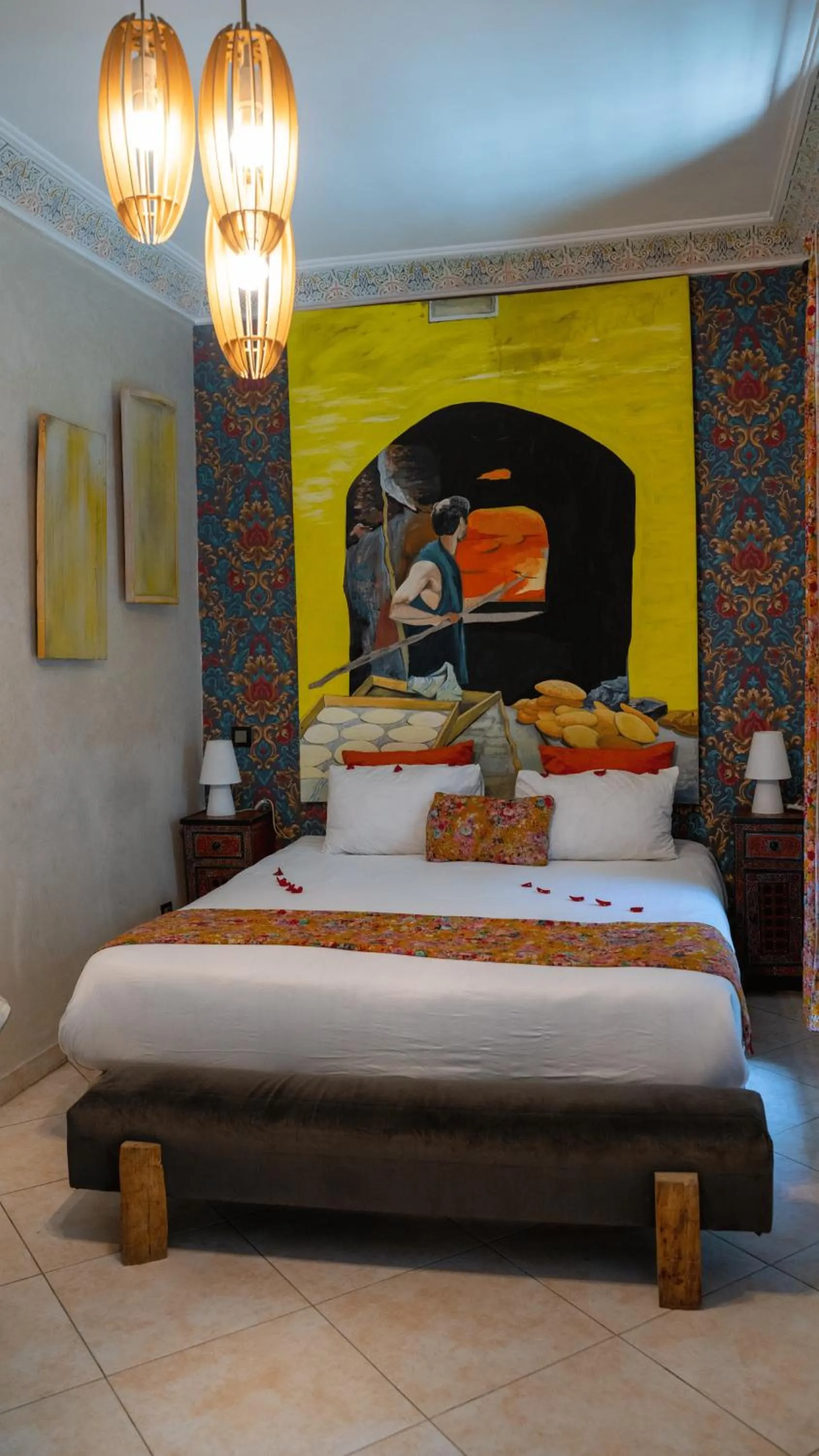 Bed in Riad Les Oliviers & Spa