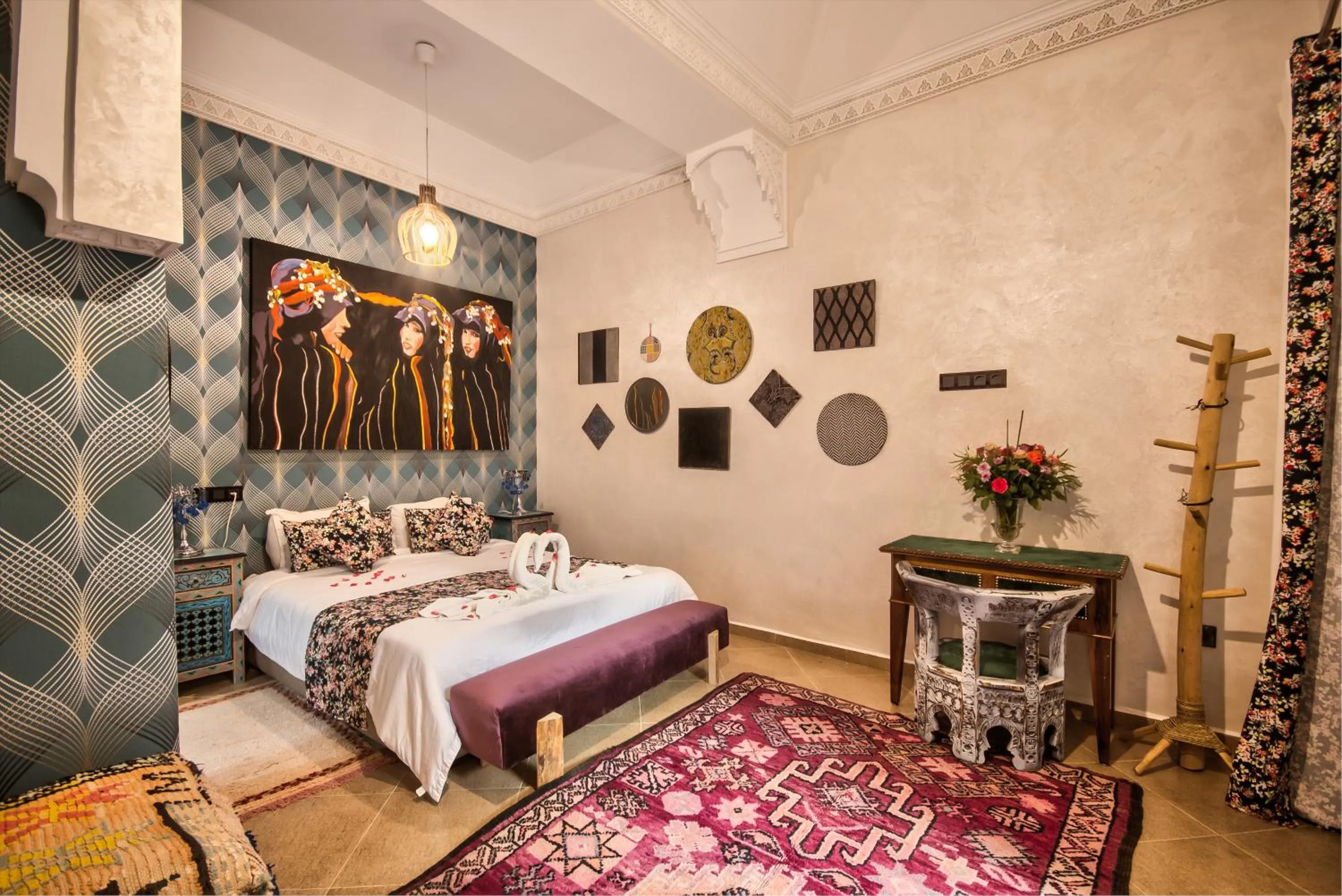 Bedroom, Bed in Riad Les Oliviers & Spa