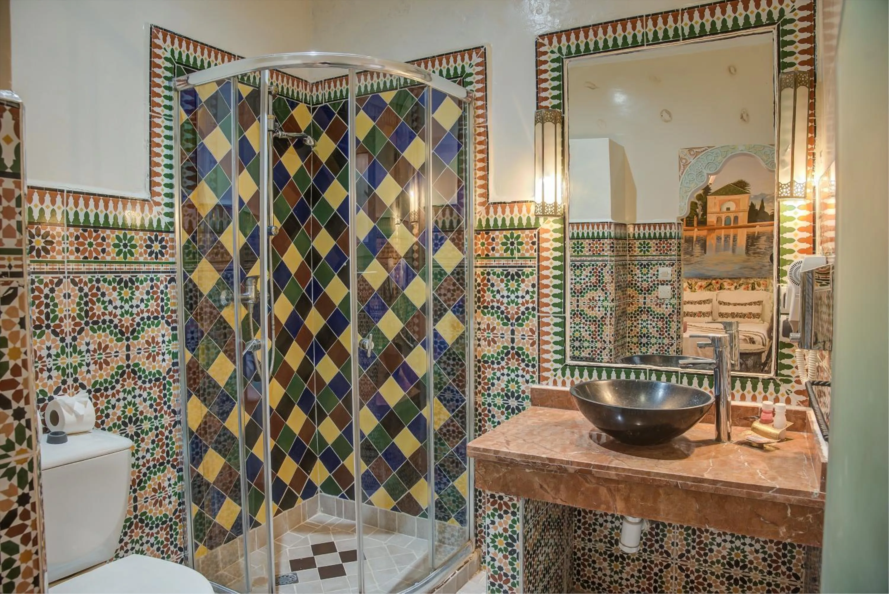 Bathroom in Riad Les Oliviers & Spa