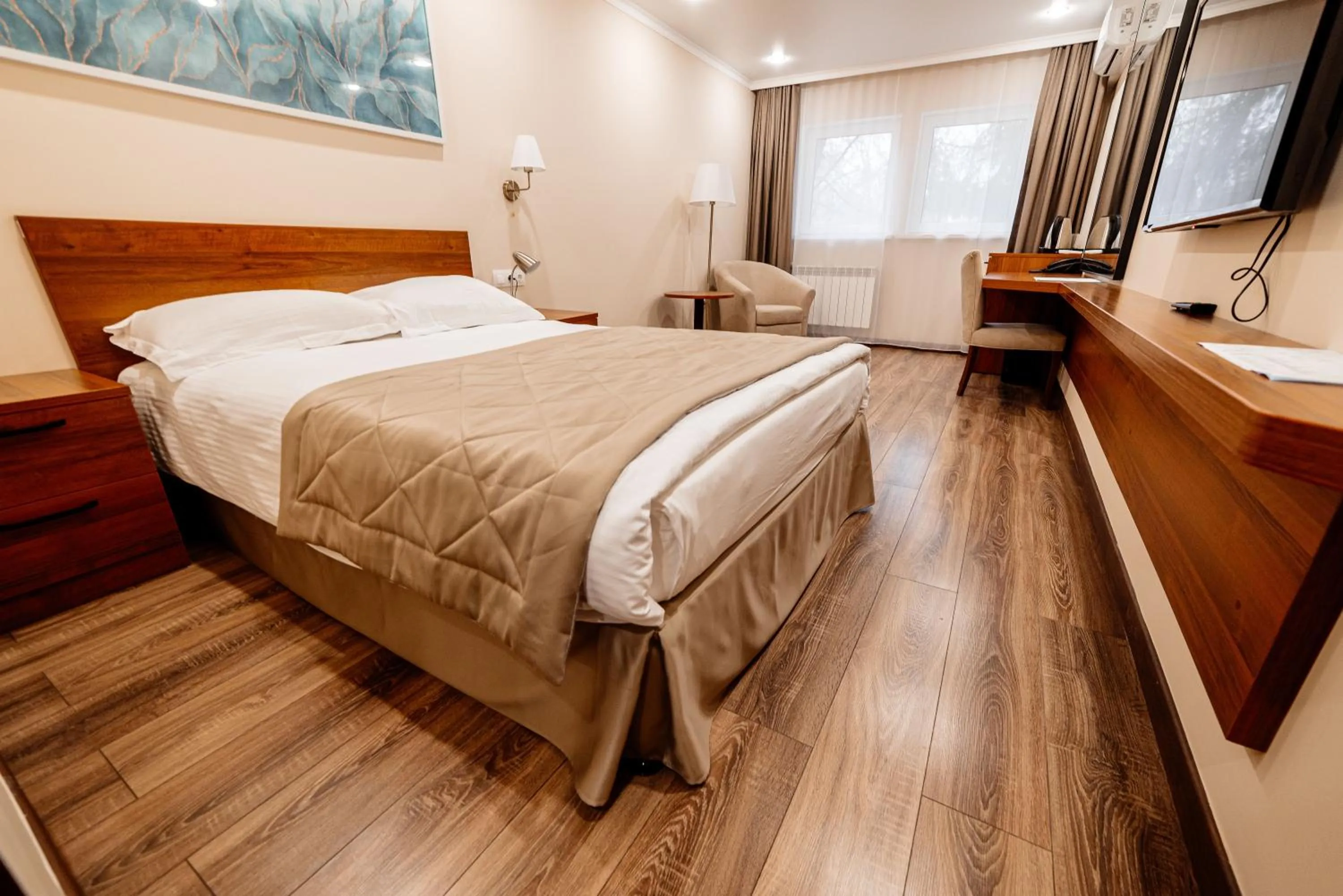 Communal lounge/ TV room in Chagala Hotel Uralsk