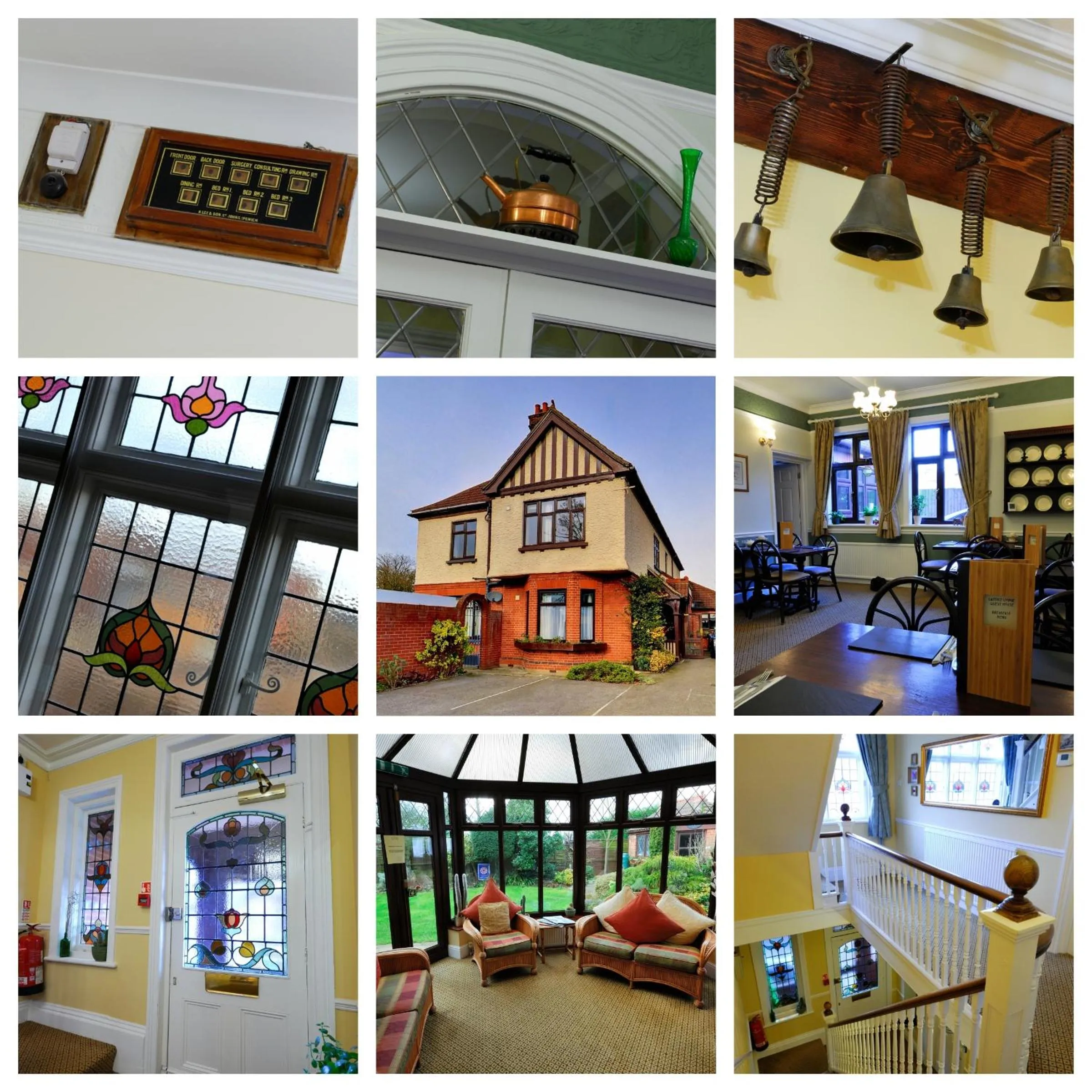 Decorative detail in Toothbrush Rooms at Lattice Lodge - Guest Kitchen & EV Recharging