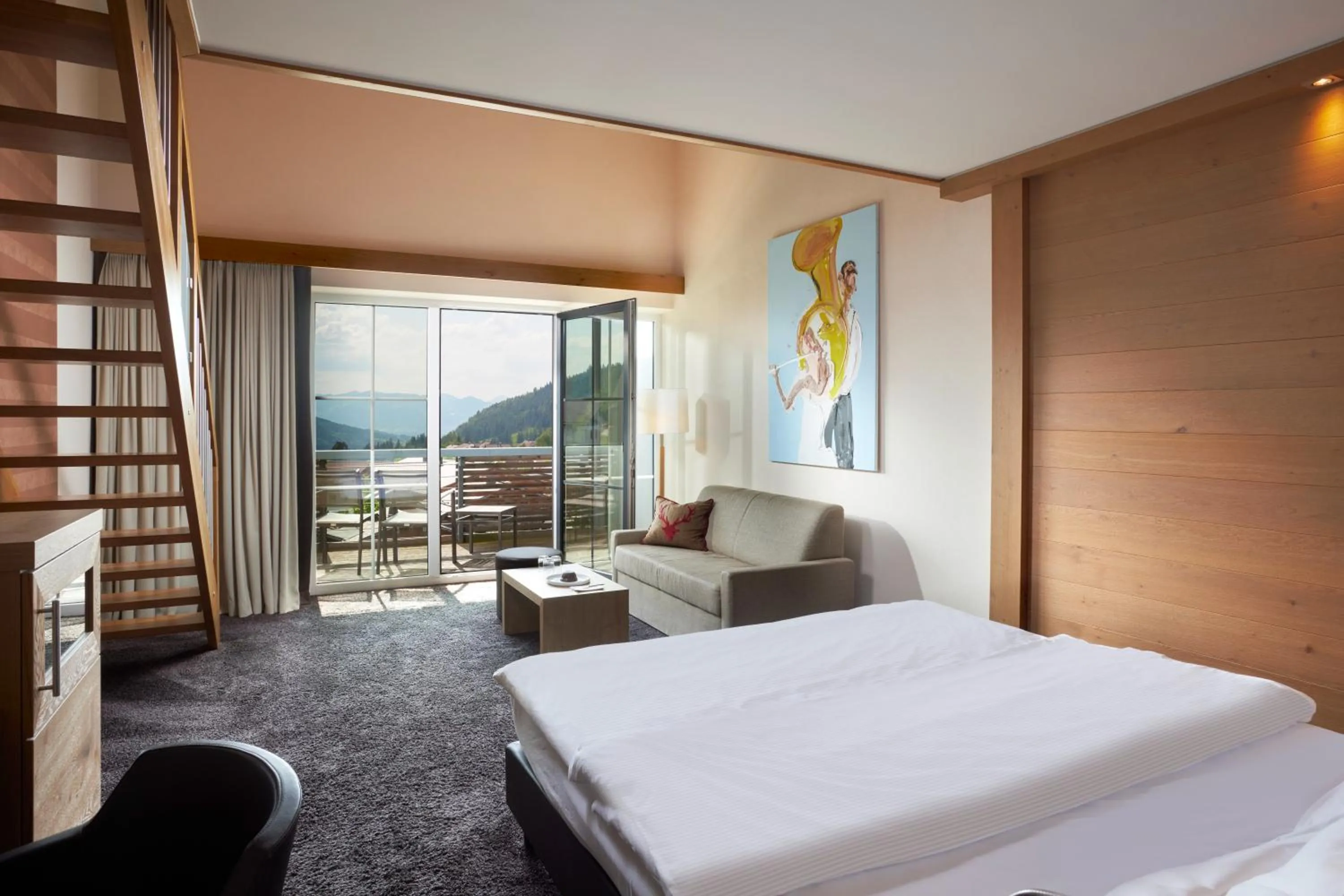 Photo of the whole room, Bed in Panoramahotel Oberjoch