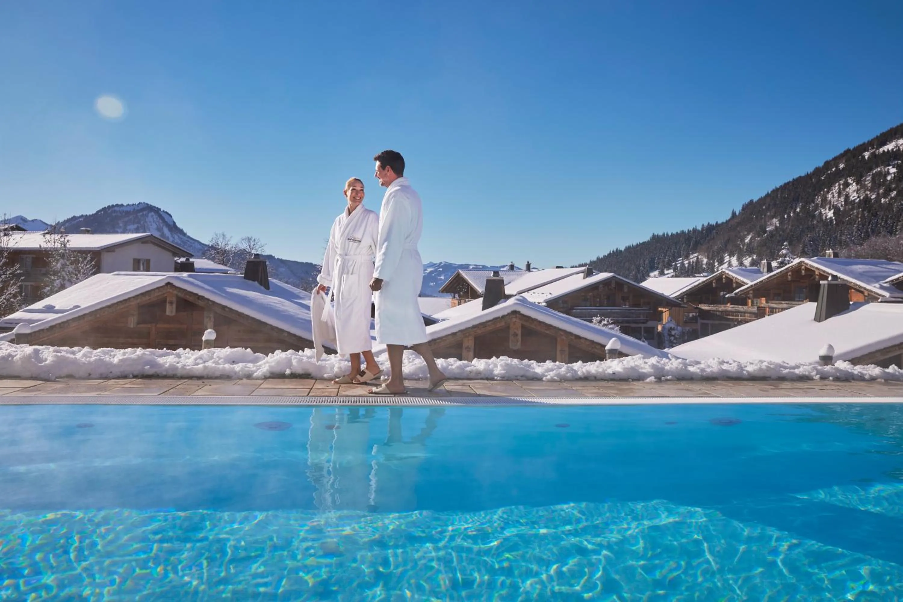 Swimming pool in Panoramahotel Oberjoch