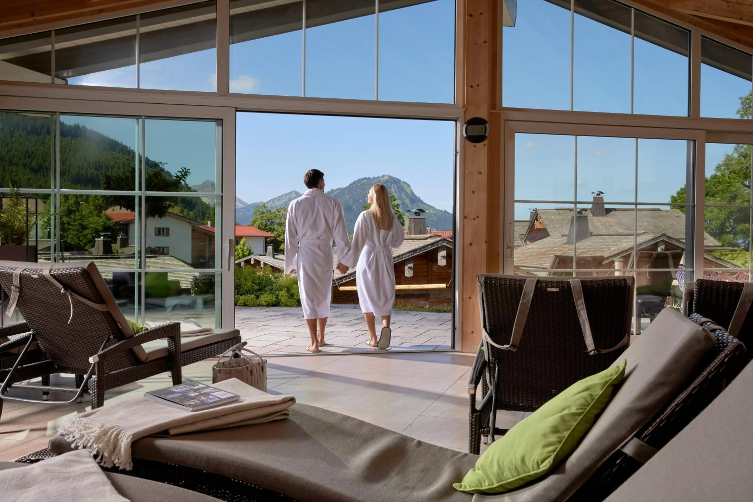 Spa and wellness centre/facilities in Panoramahotel Oberjoch