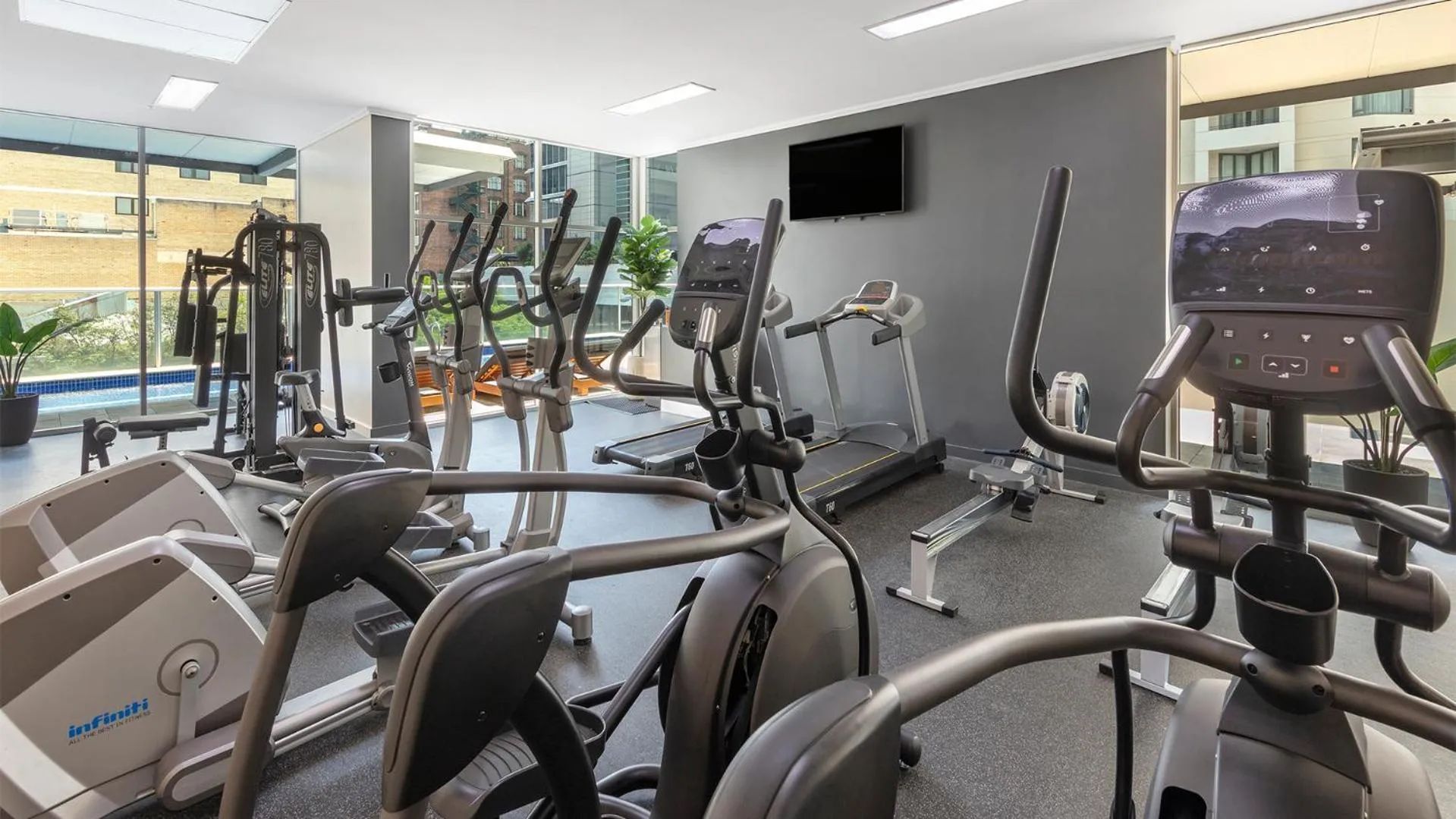 Fitness centre/facilities in Oaks Brisbane Festival Suites