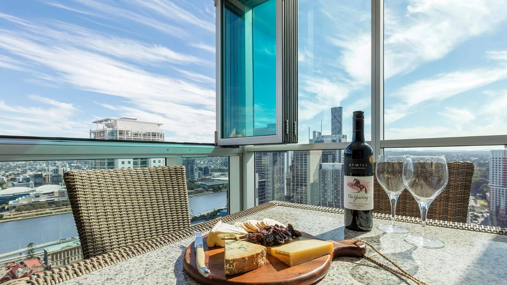 River view in Oaks Brisbane Festival Suites