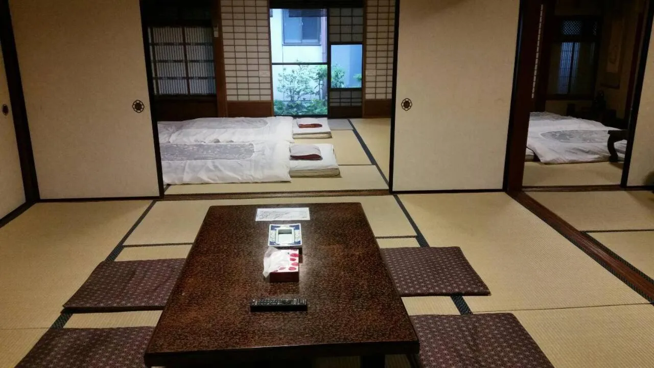 Bed in Tobaya Ryokan