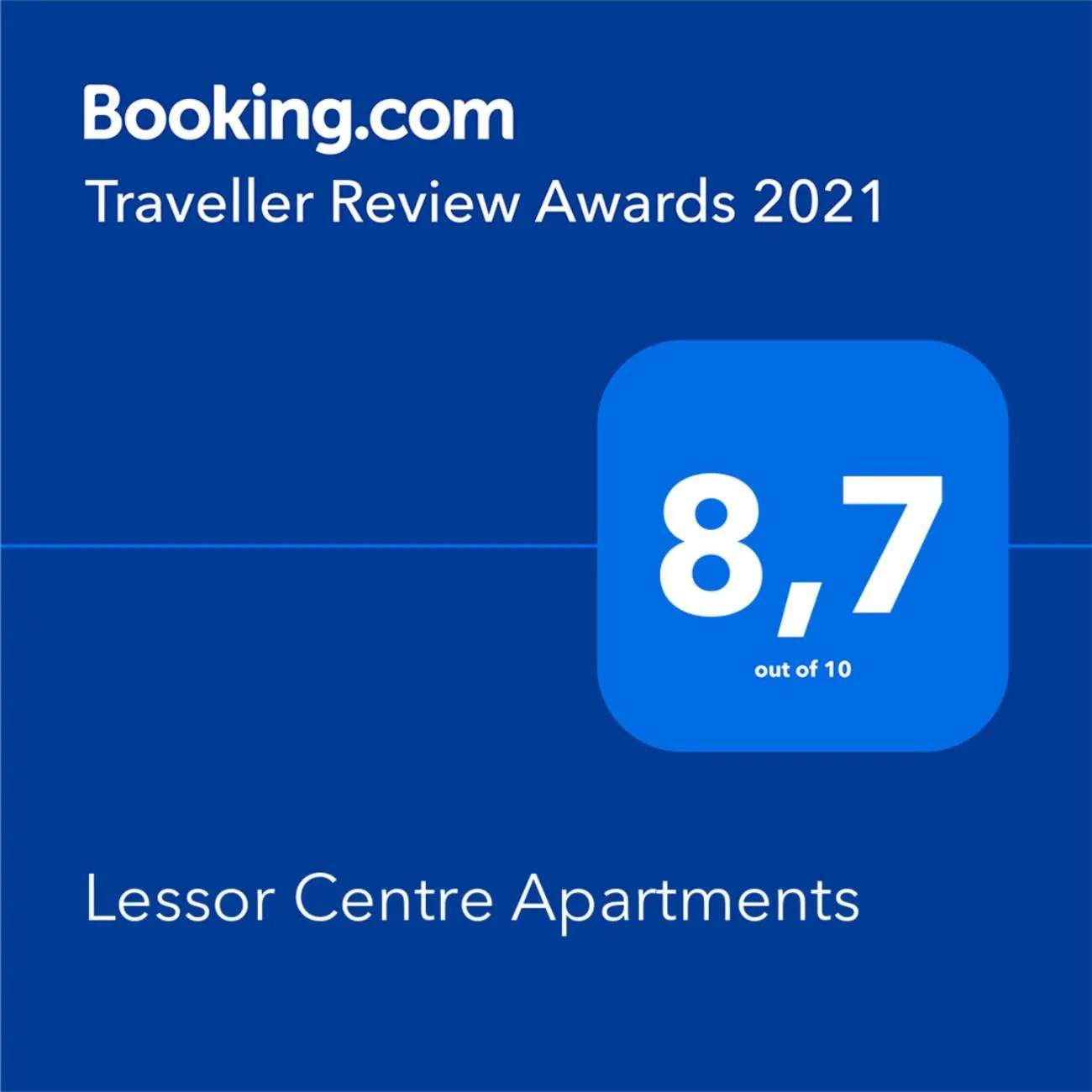 Certificate/Award in Lessor Apartments