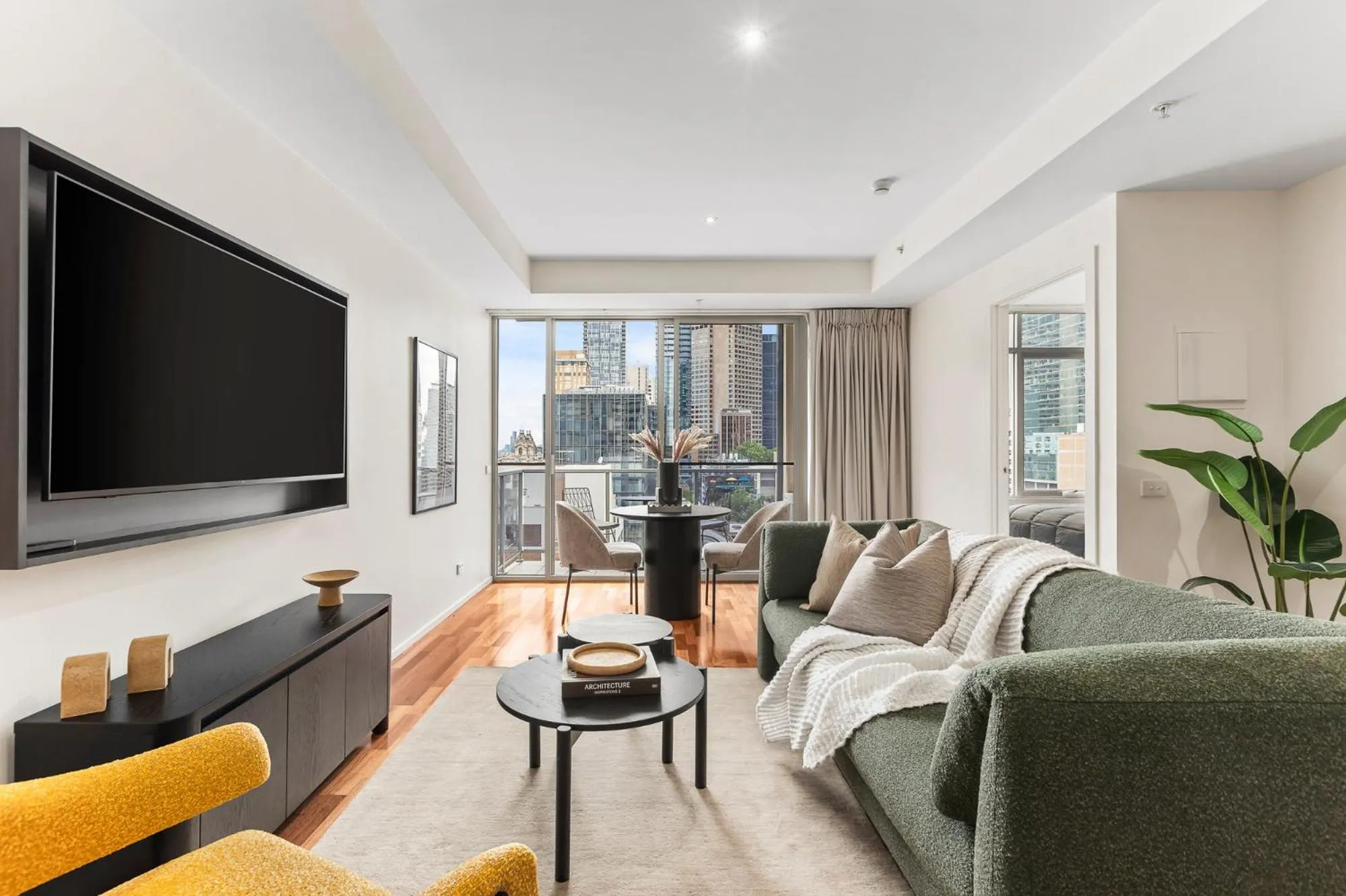 Living room in Nolo Apartments Lonsdale St