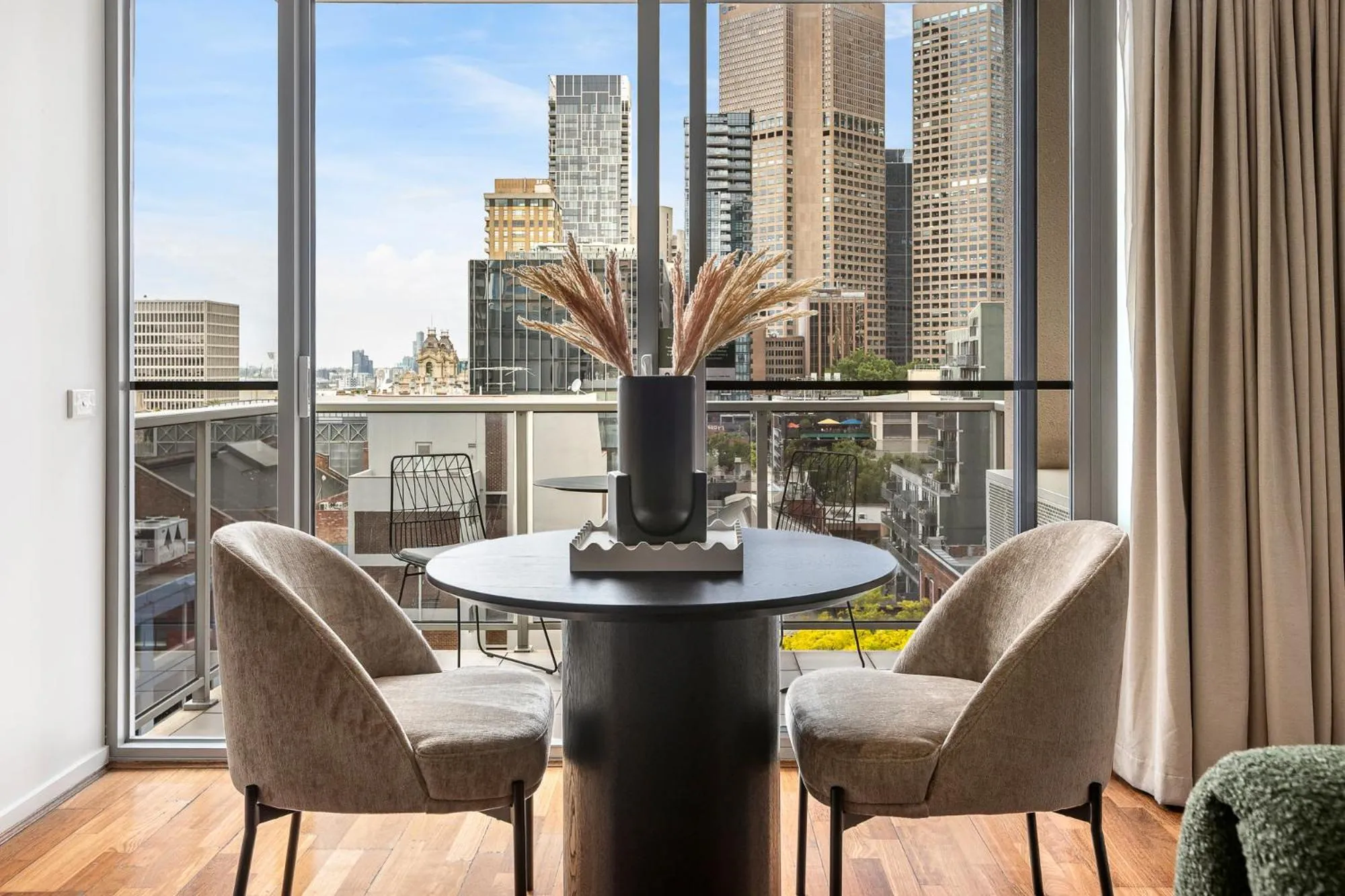 Dining area in Nolo Apartments Lonsdale St