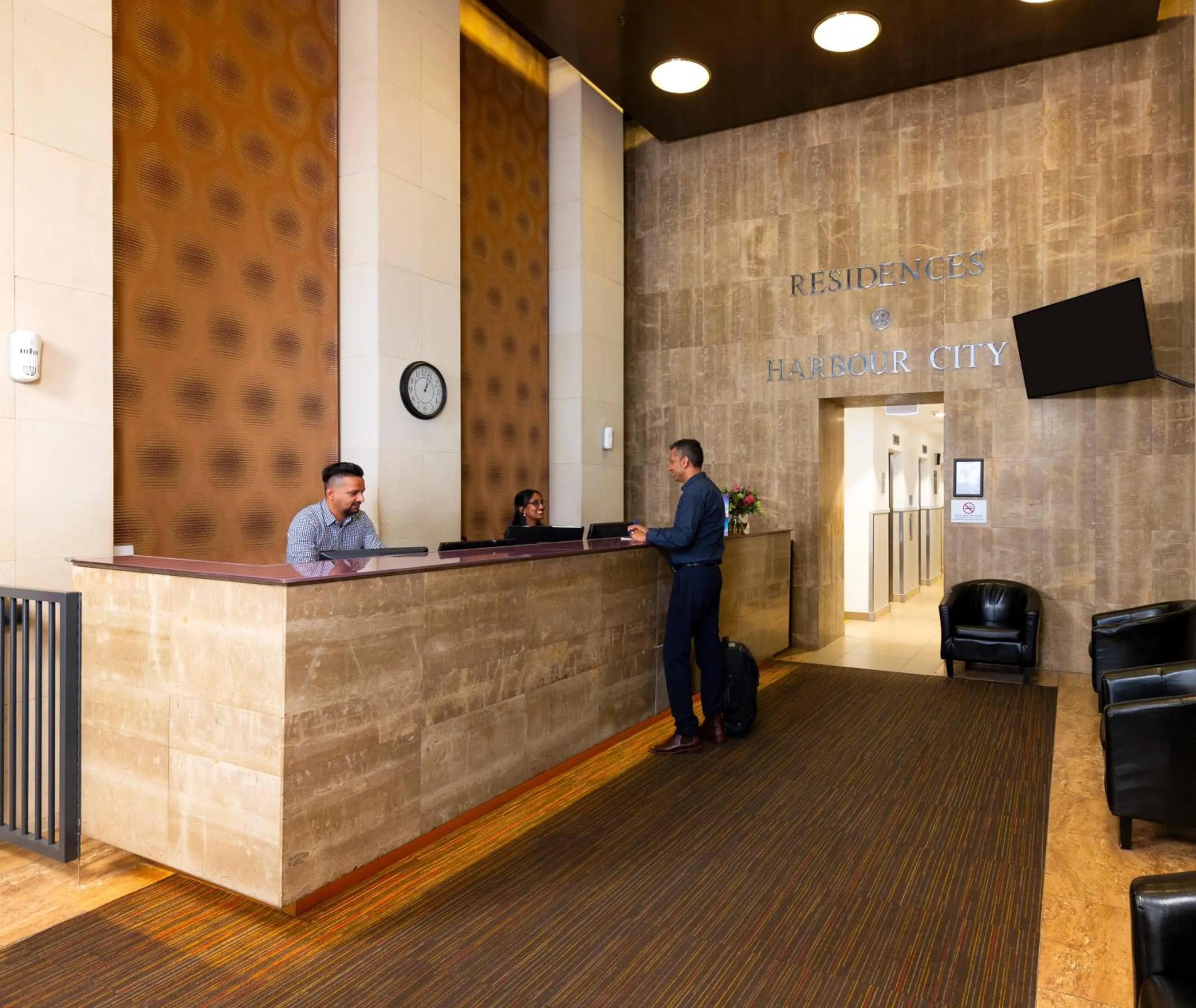 Lobby or reception in Auckland Harbour Suites