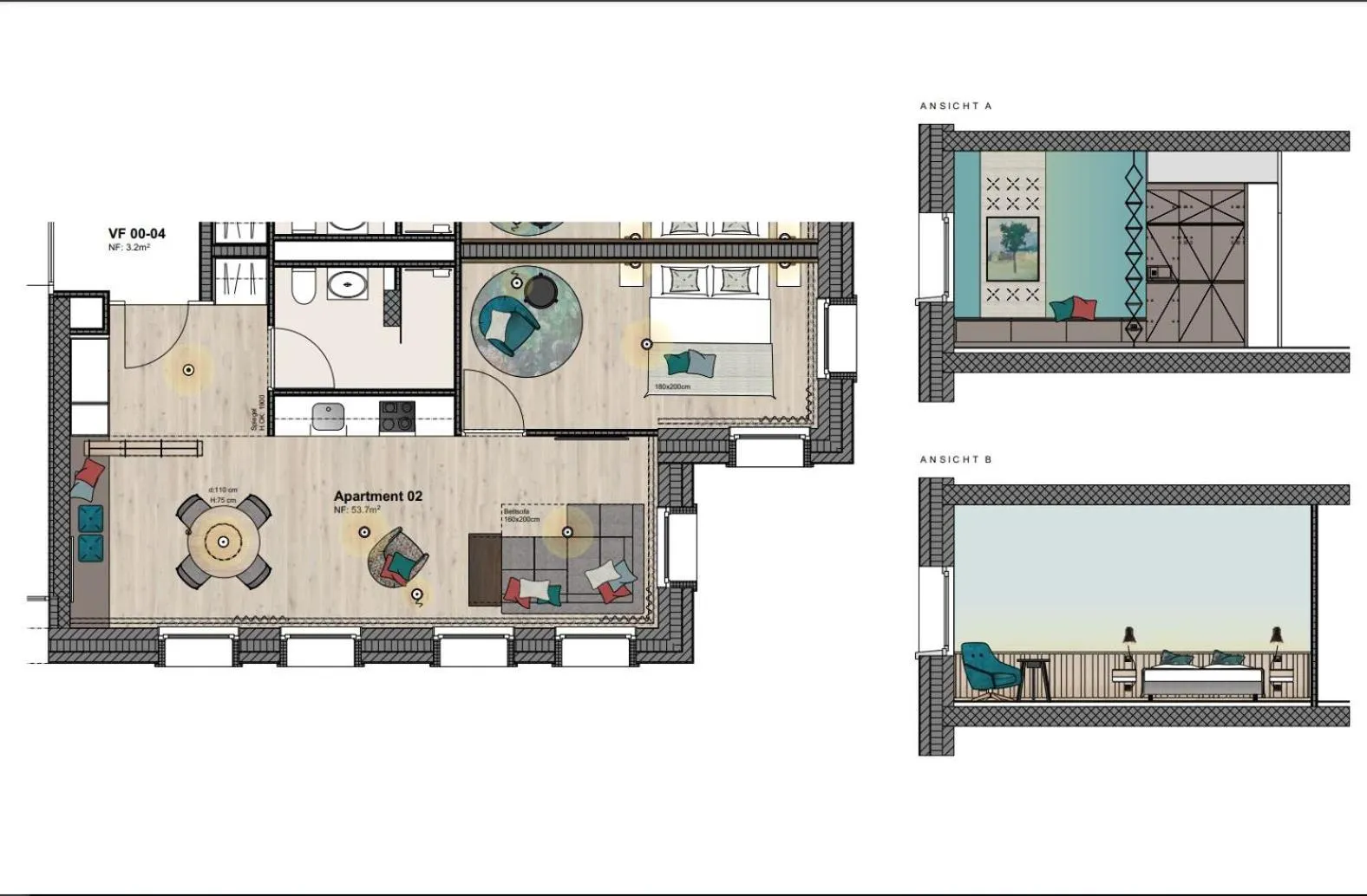 Photo of the whole room in Aparthotel Luzern West