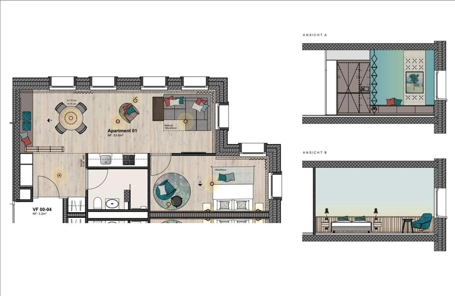 Photo of the whole room in Aparthotel Luzern West