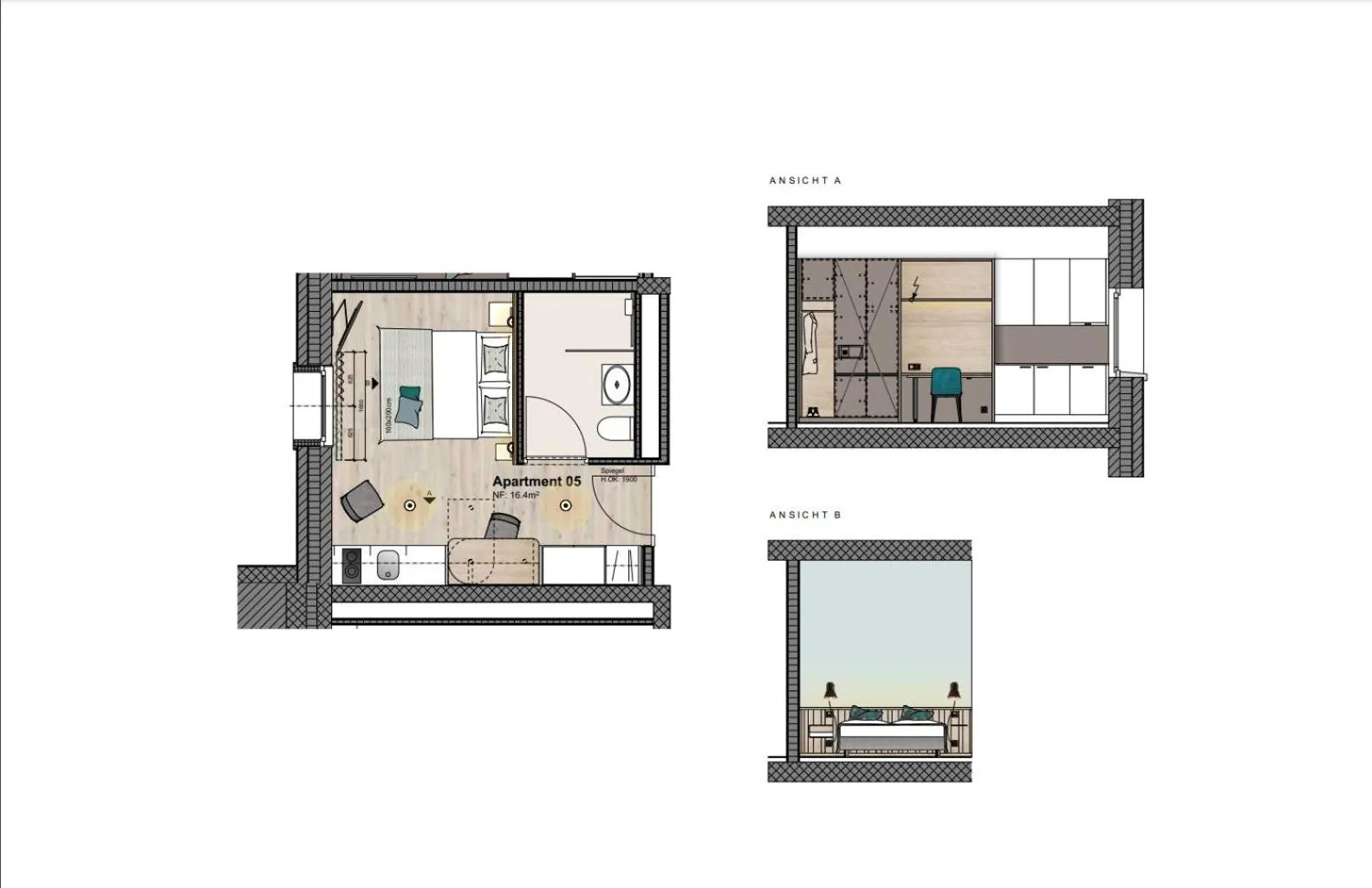 Photo of the whole room in Aparthotel Luzern West