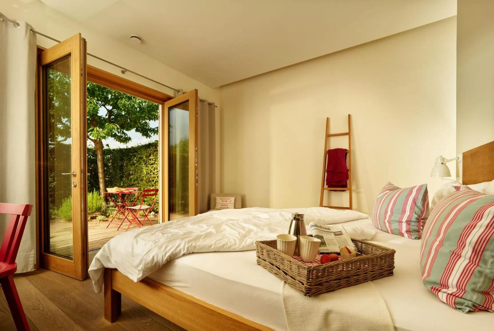 Bed in WeinKulturgut Longen-Schlöder