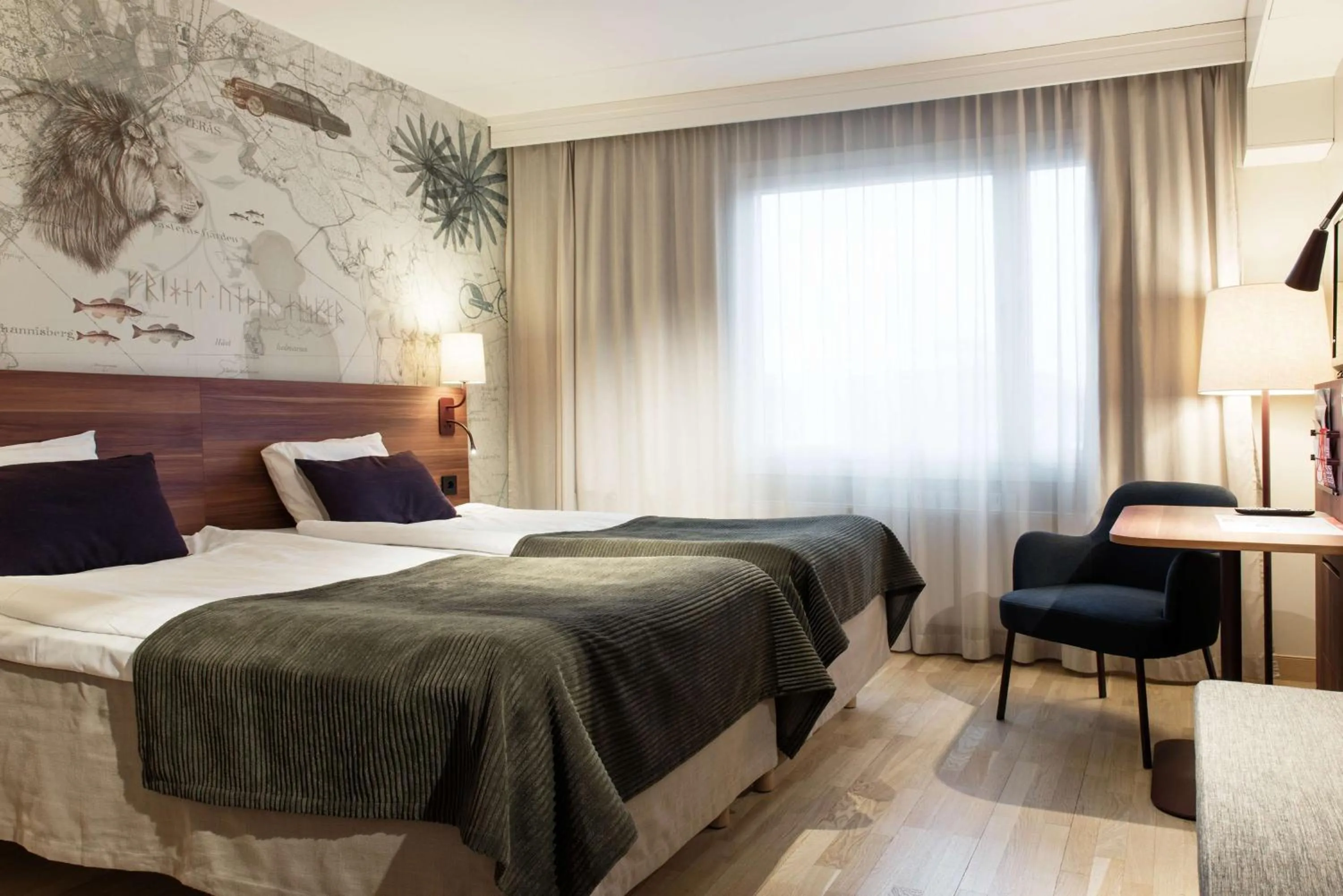 Photo of the whole room, Bed in Scandic Västerås