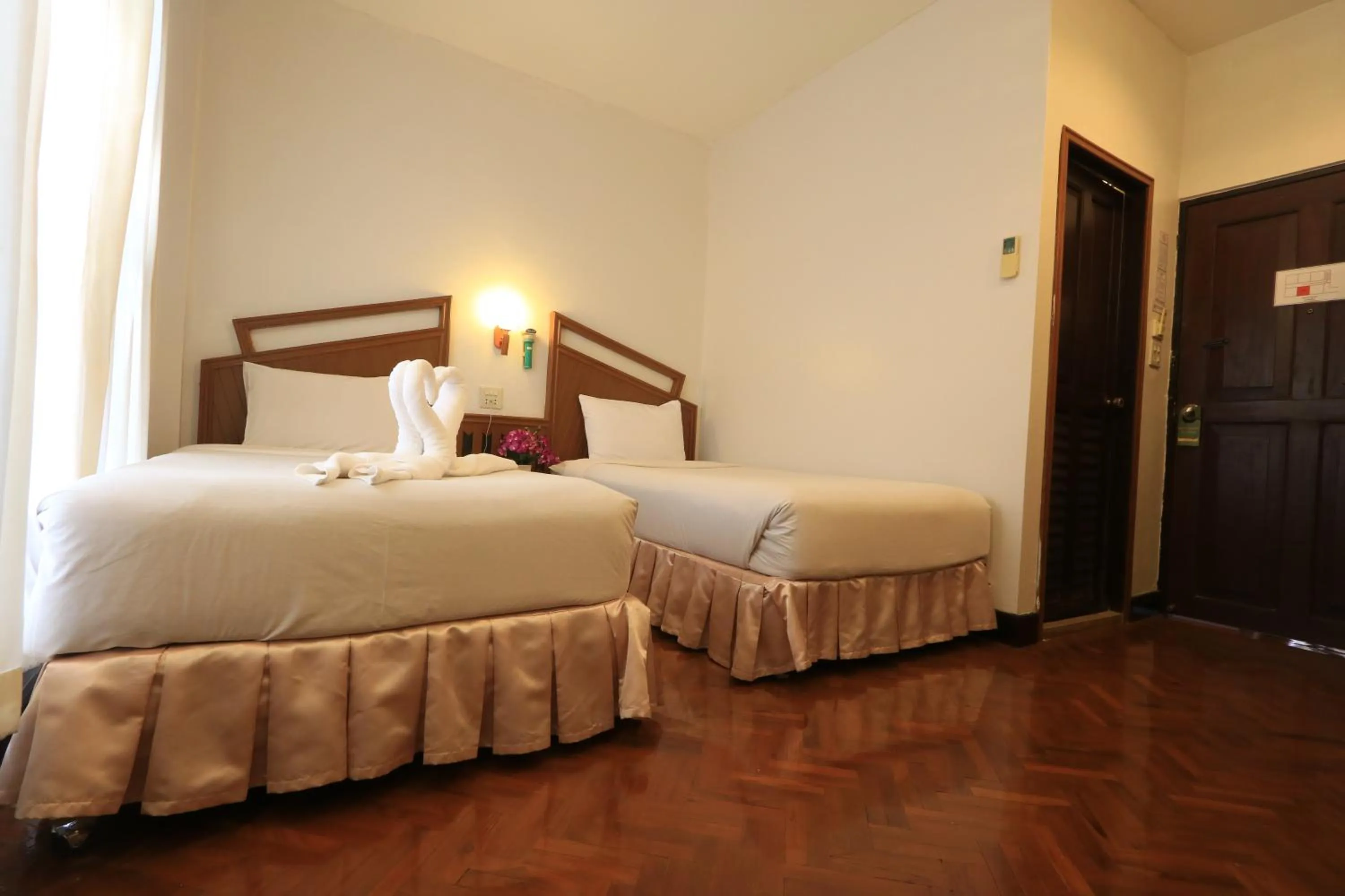 Bed in Baiyoke Chalet Hotel