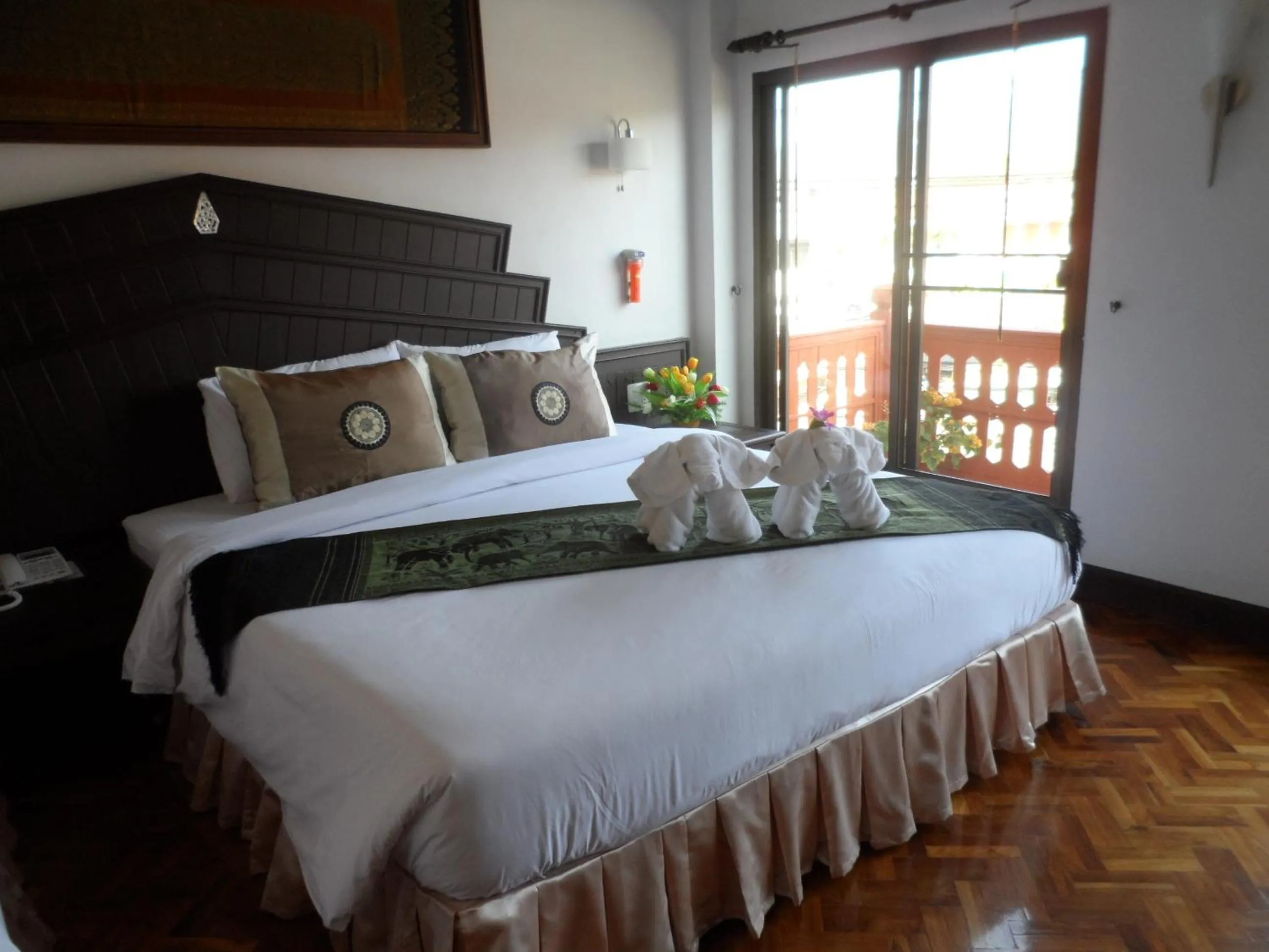 Bed in Baiyoke Chalet Hotel