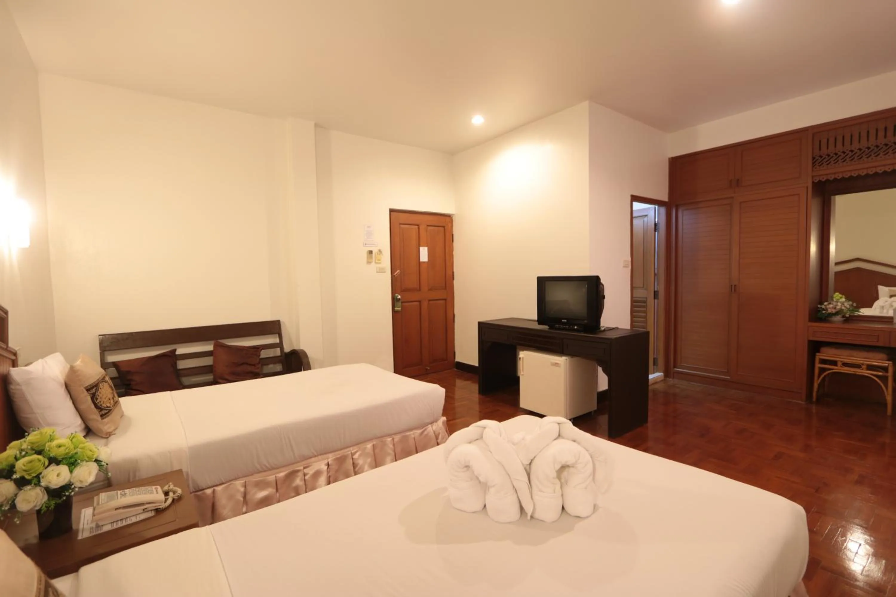 Bed in Baiyoke Chalet Hotel