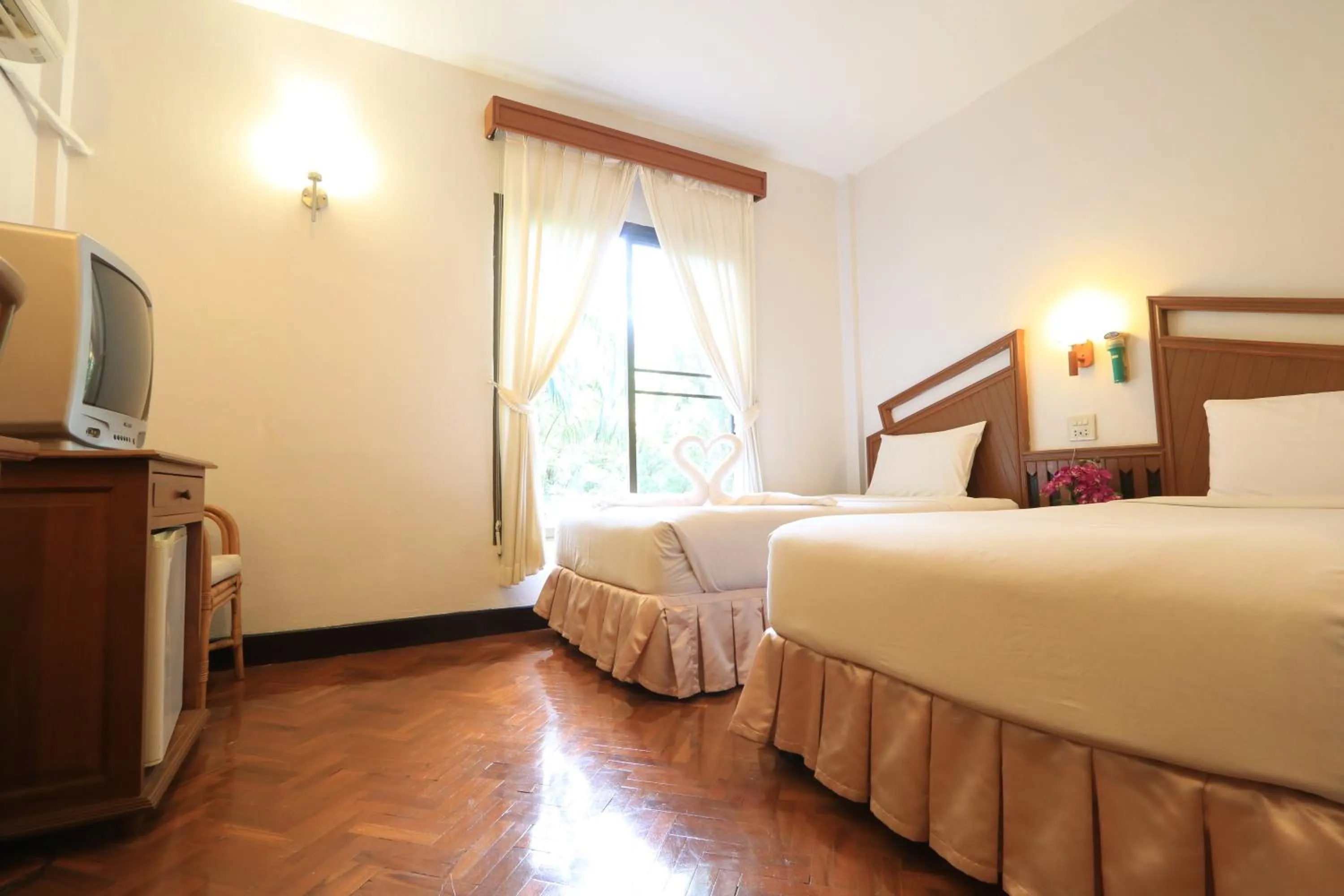 Bed in Baiyoke Chalet Hotel