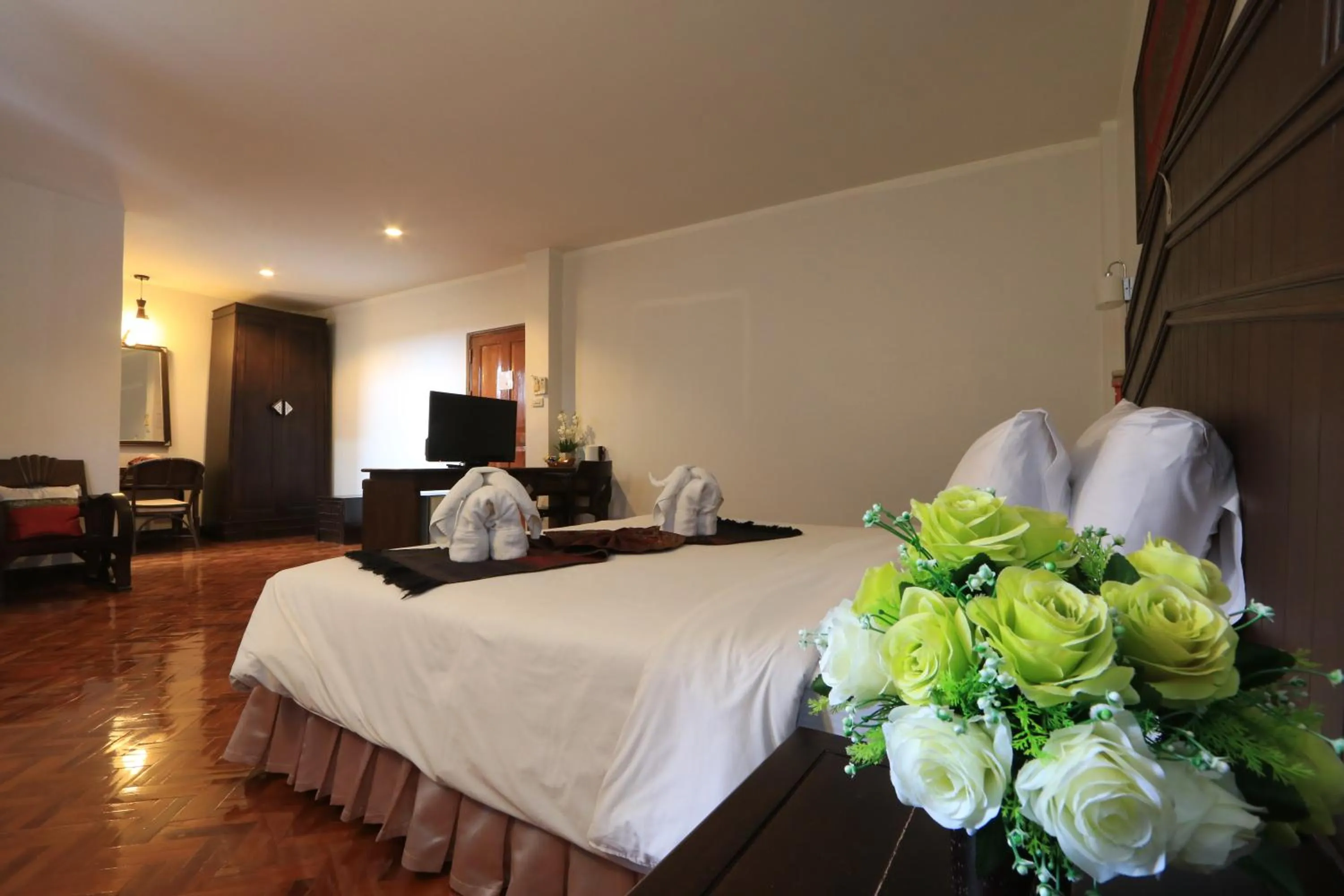 Bed in Baiyoke Chalet Hotel