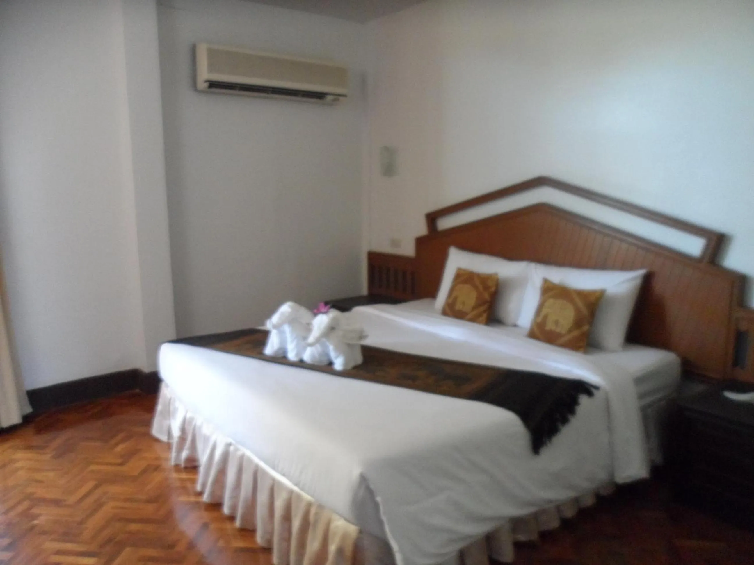 Bed in Baiyoke Chalet Hotel