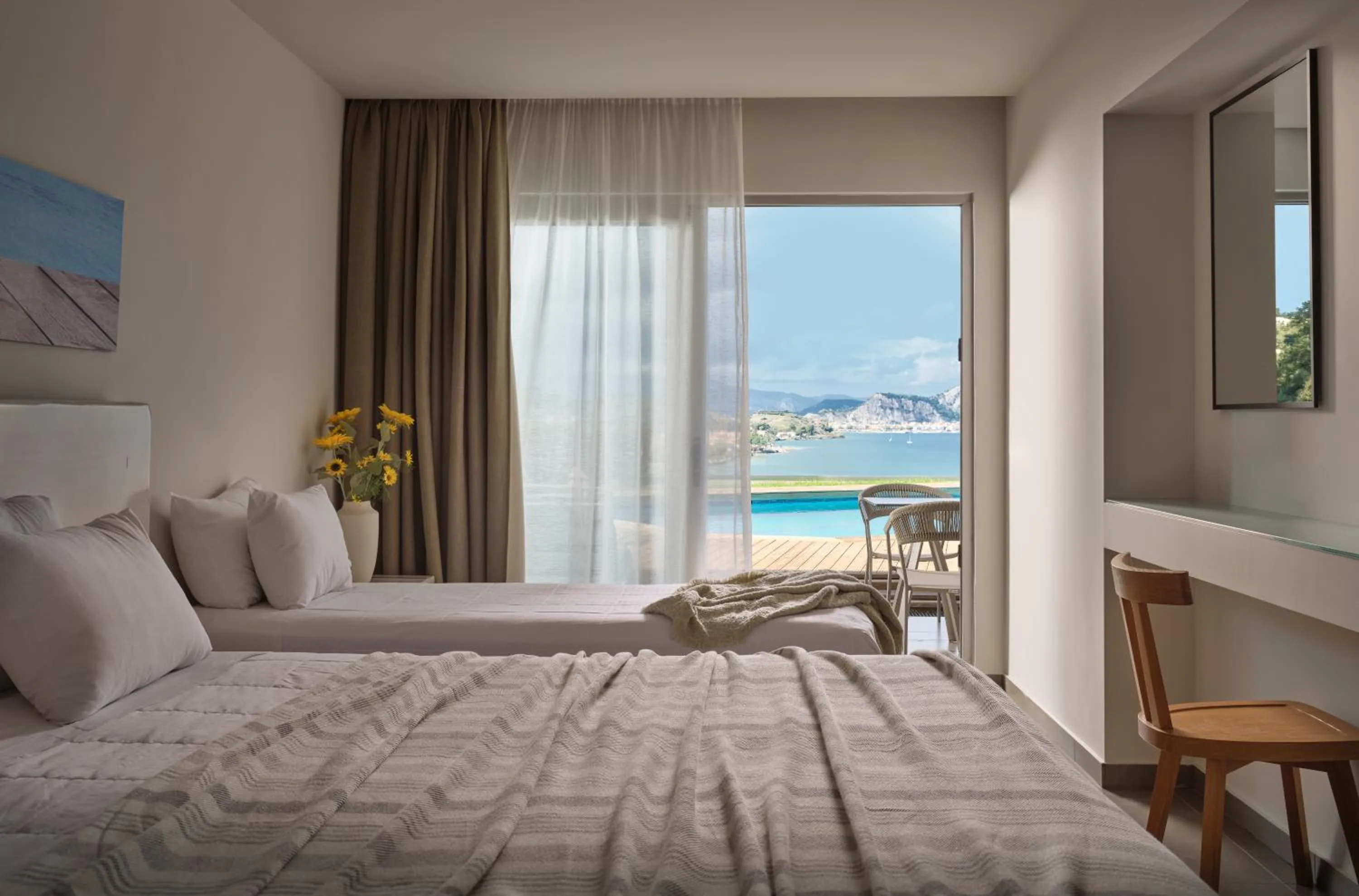 Balcony/Terrace, Bed in Ionian Hill Hotel