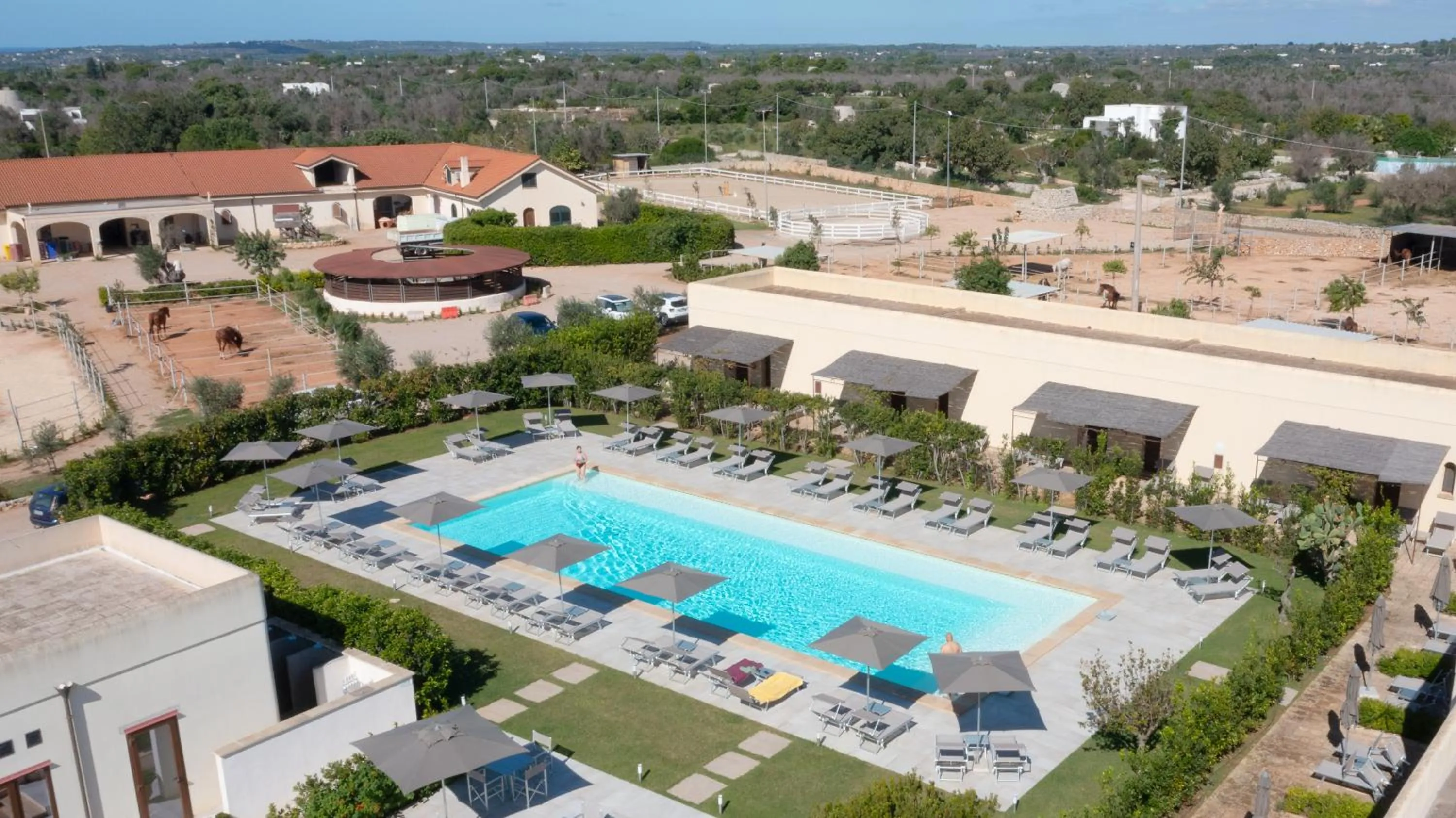 Swimming pool in Delle Rose, Hotel & Horse Riding