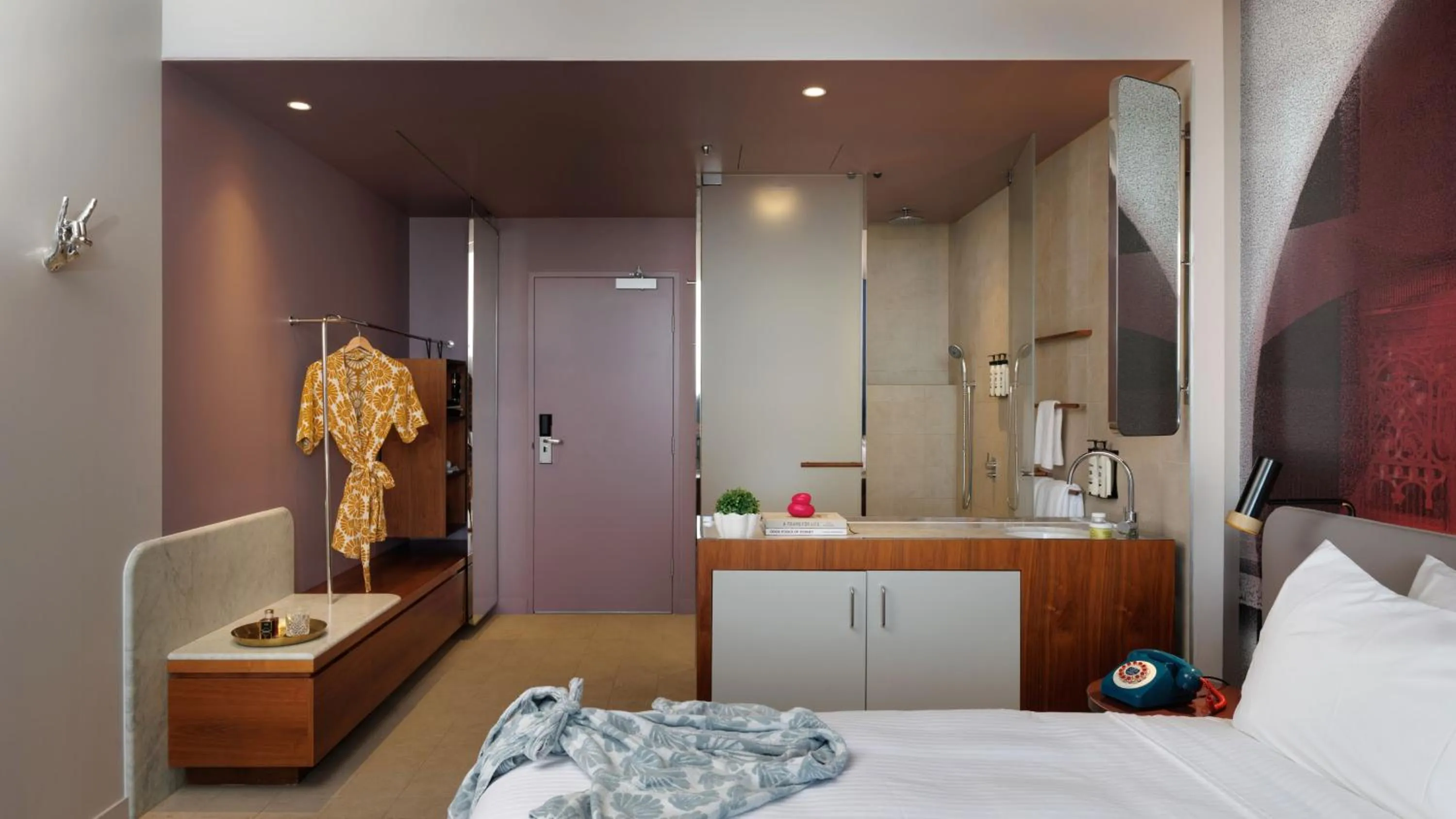 Bathroom, Bed in Hotel Indigo Sydney Potts Point by IHG