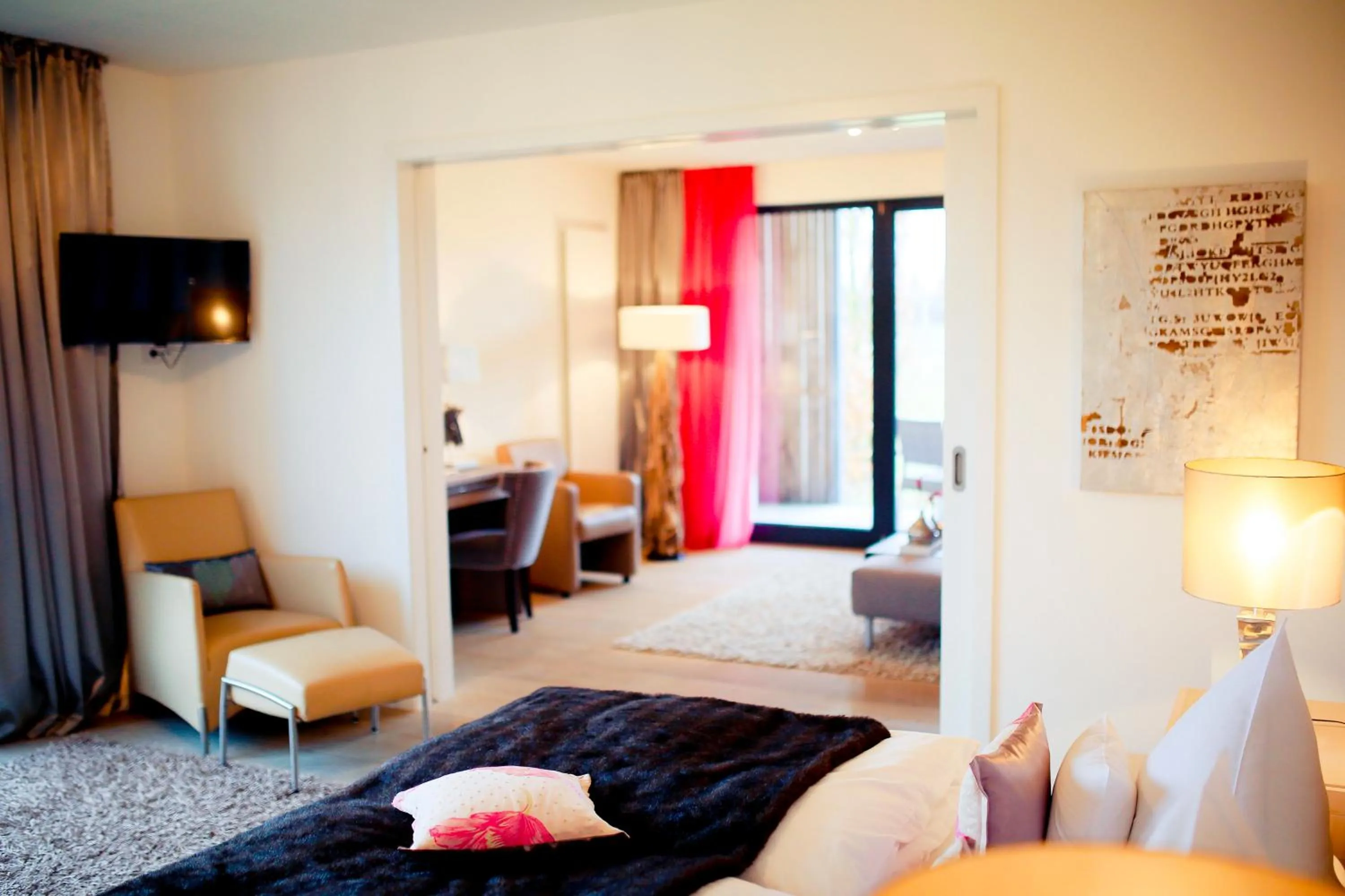 Seating area, Bed in Hotel Gut Bardenhagen