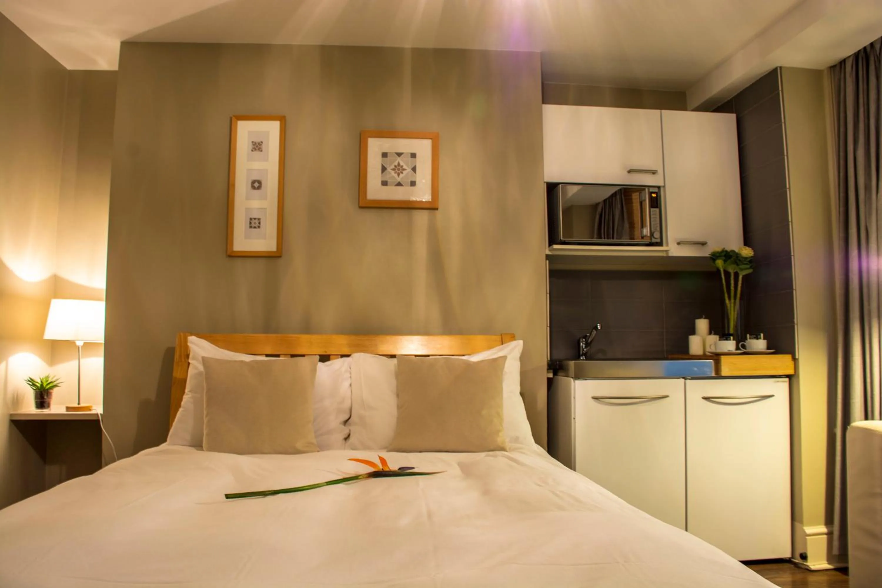 Kitchen or kitchenette, Bed in Amherst Brighton