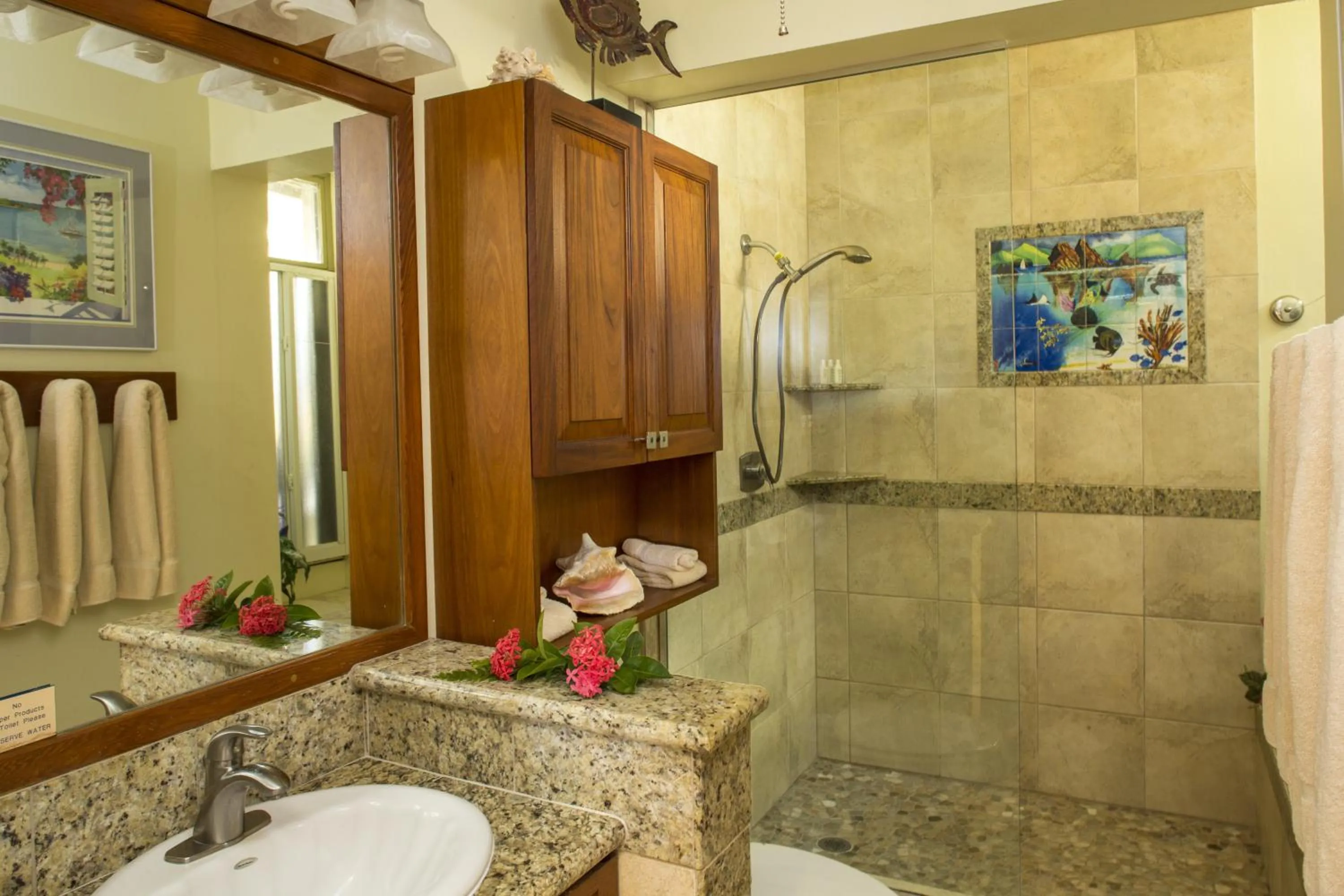 Shower in Gallows Point Resort