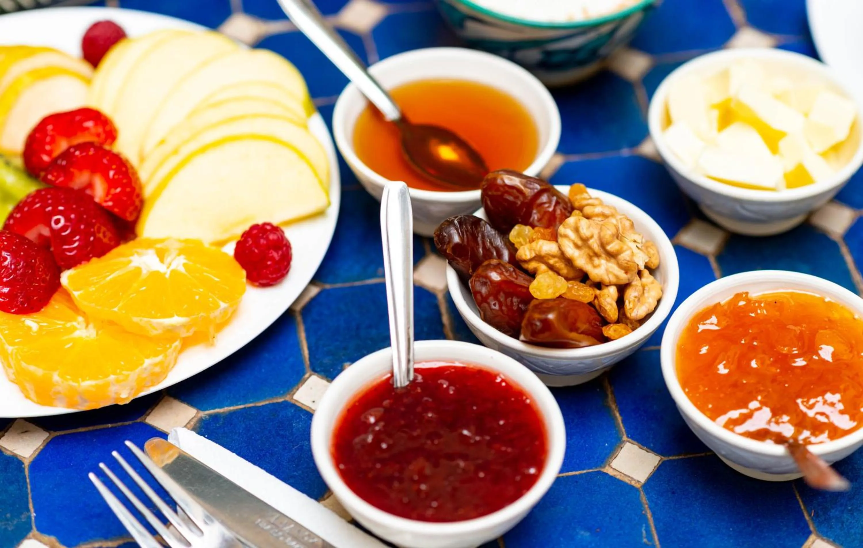 Food and drinks in Riad L'orange Bleue