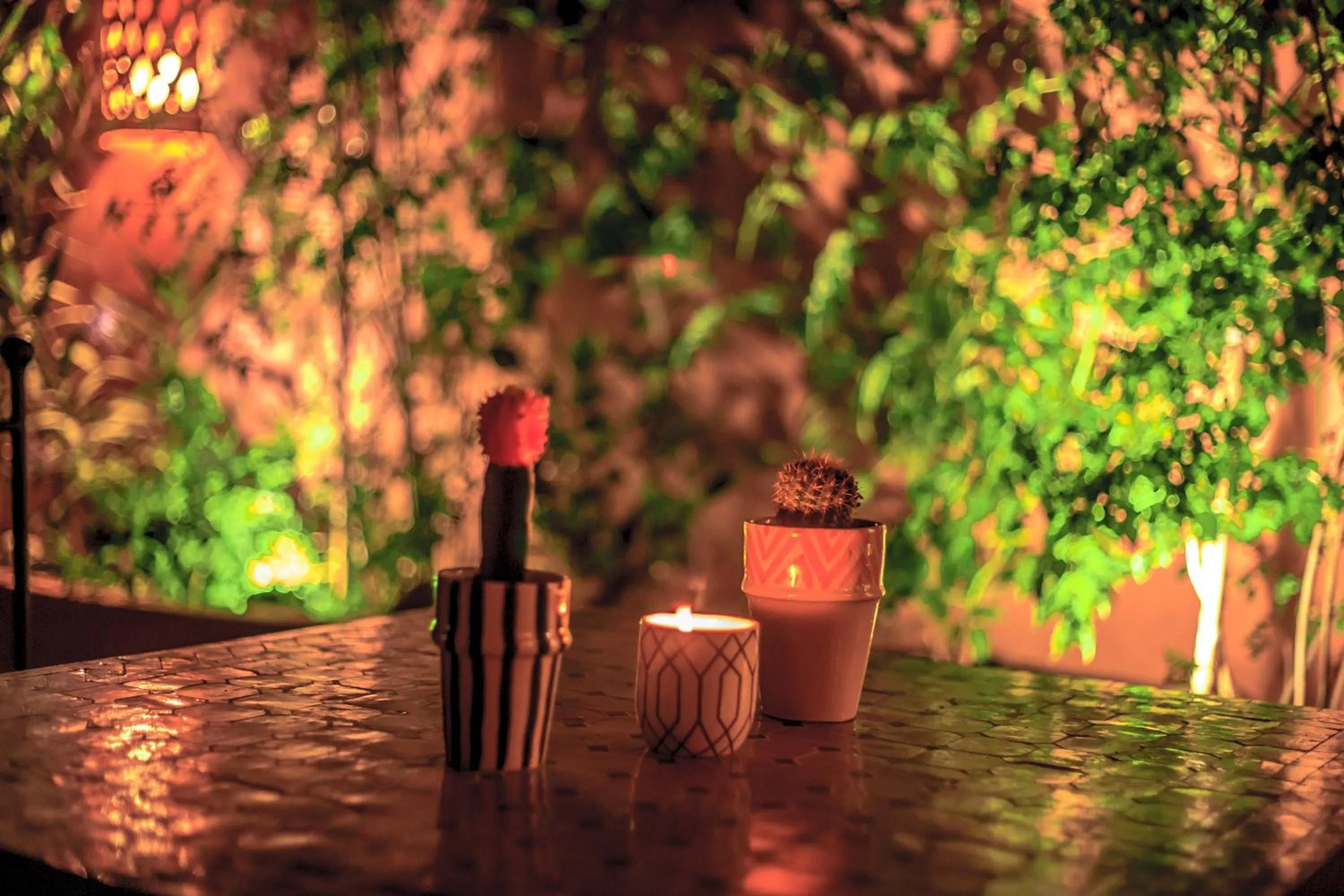Patio in Riad L'orange Bleue