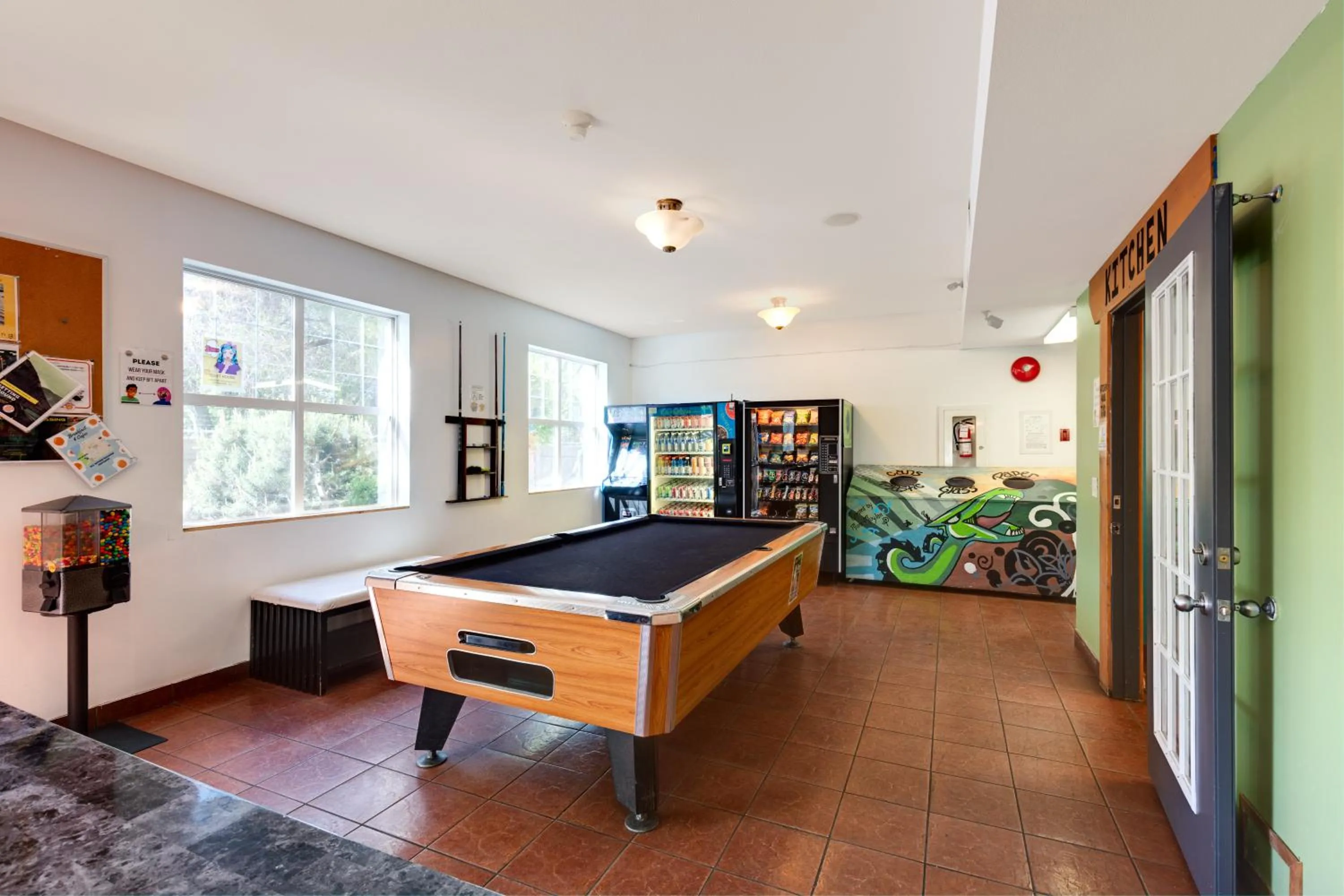 Billiard in HI Kelowna Hostel