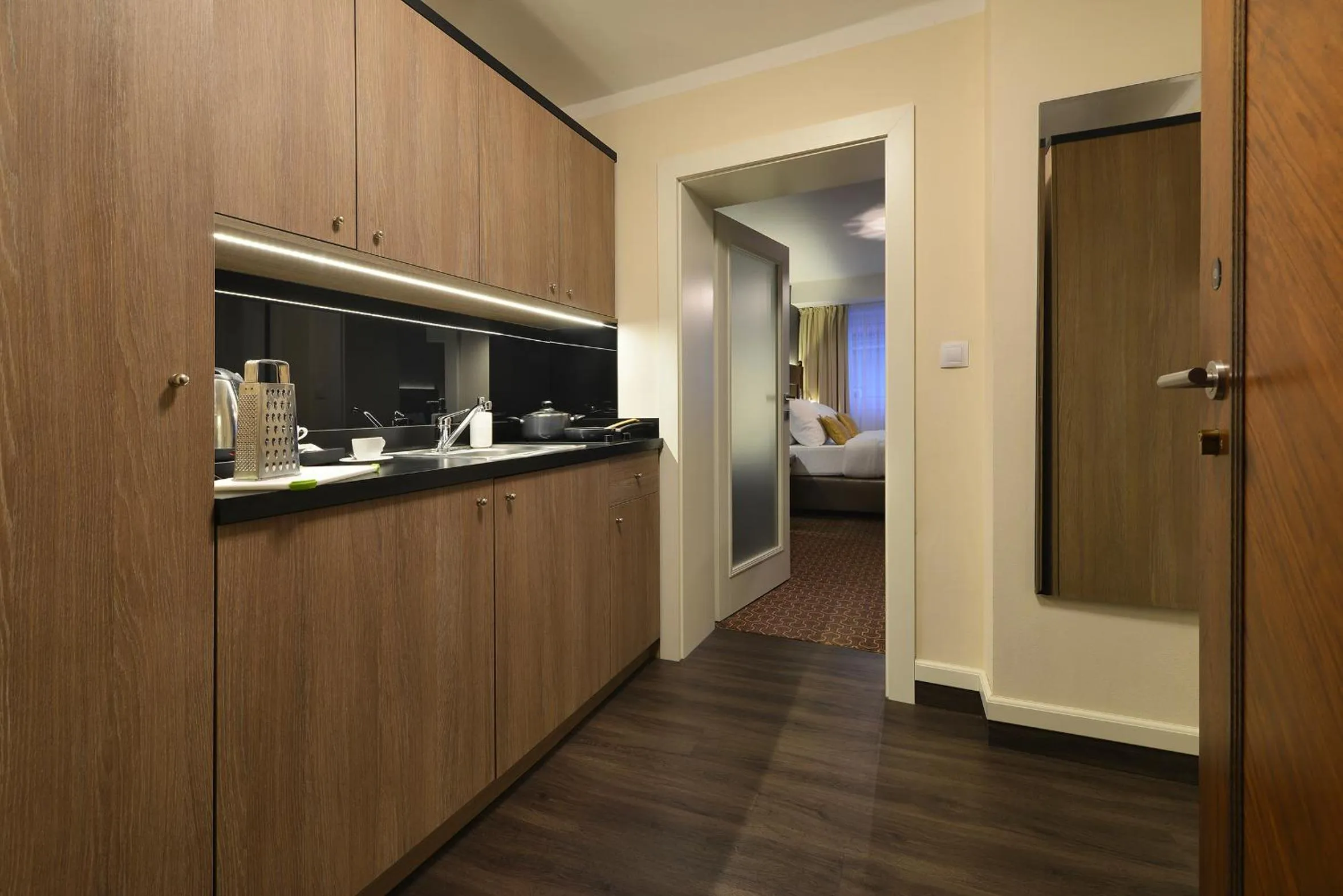 Kitchen or kitchenette in Vysocina Design Apartments