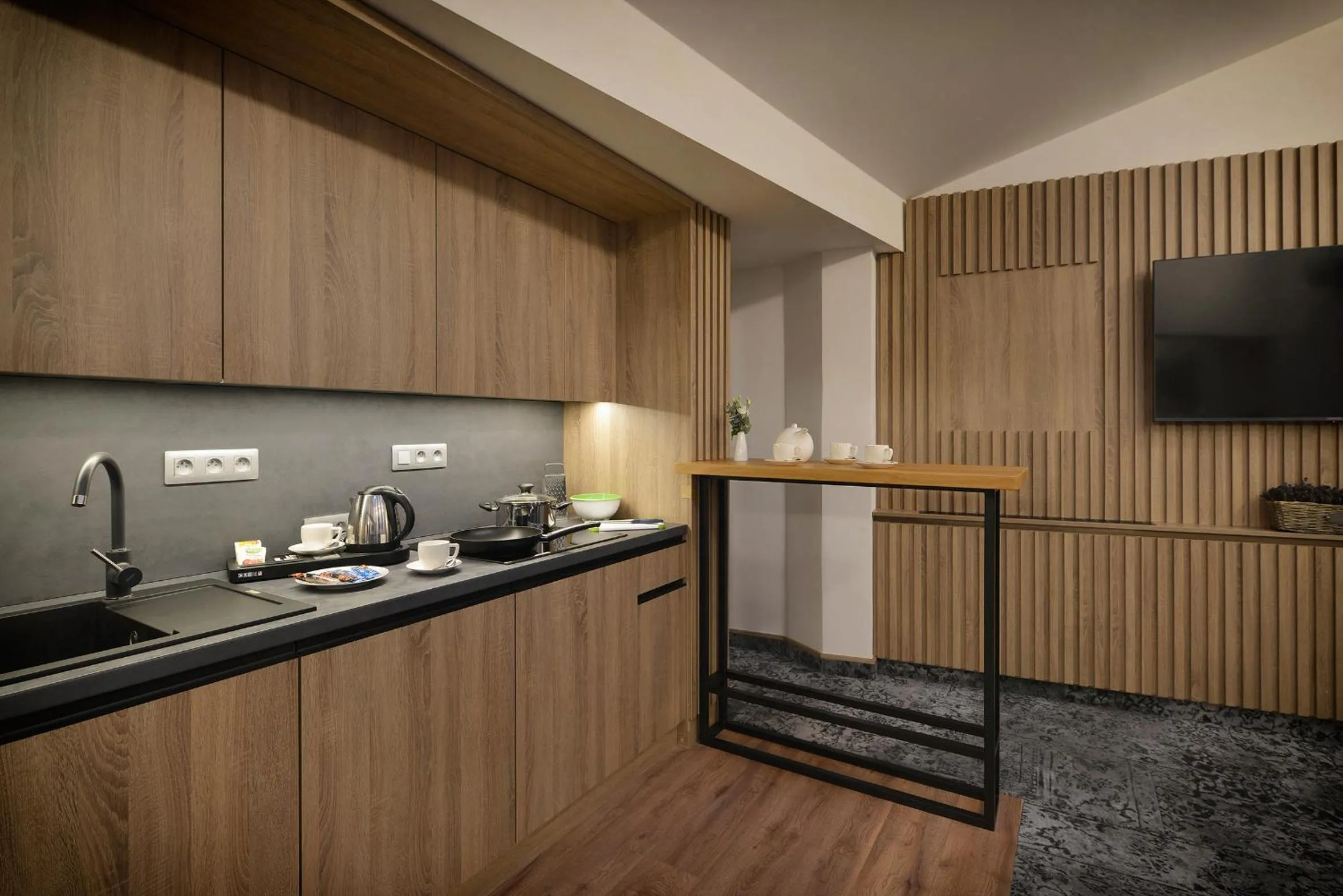 kitchen in Vysocina Design Apartments