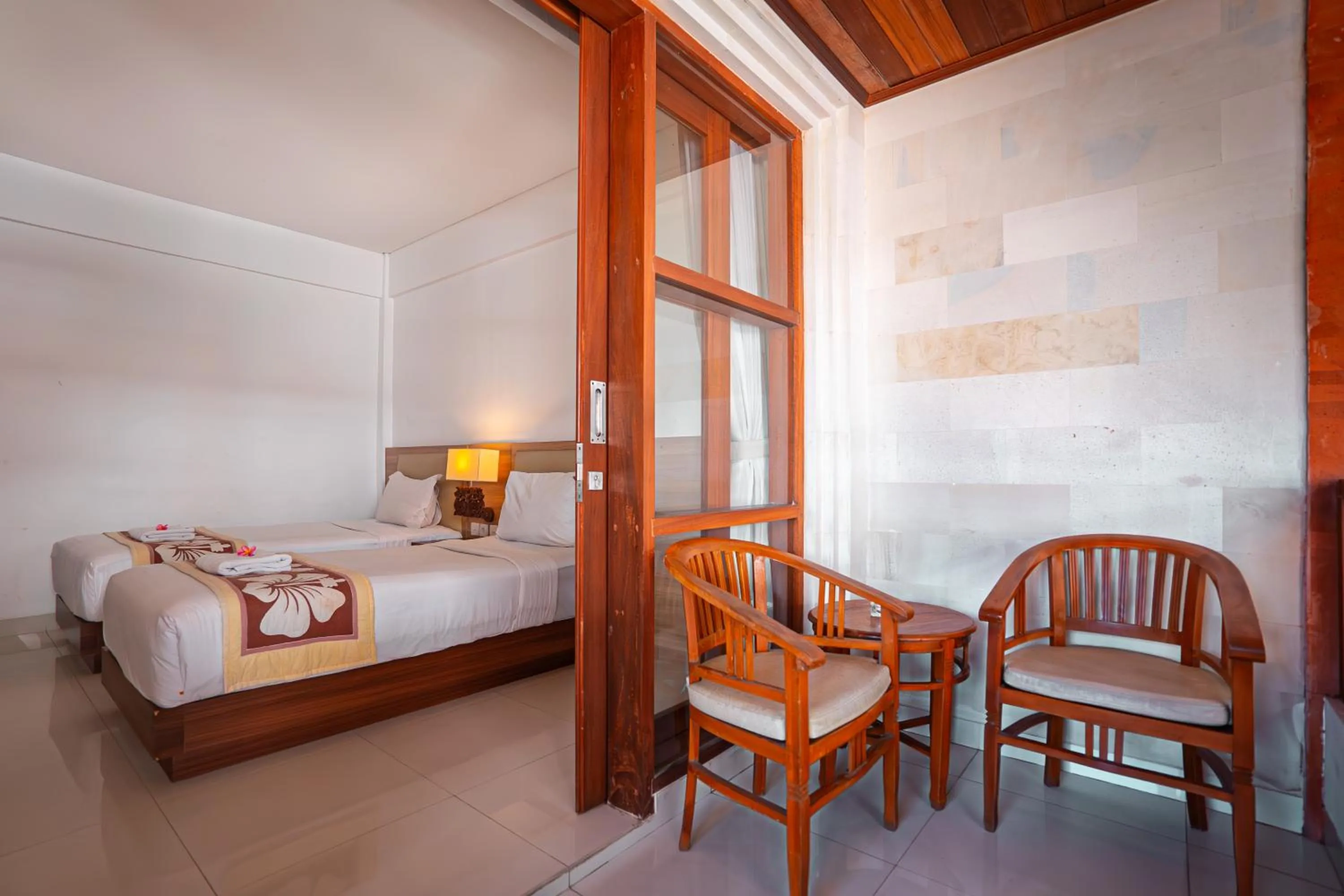 Balcony/Terrace, Bed in Bali Summer Hotel by Amerta