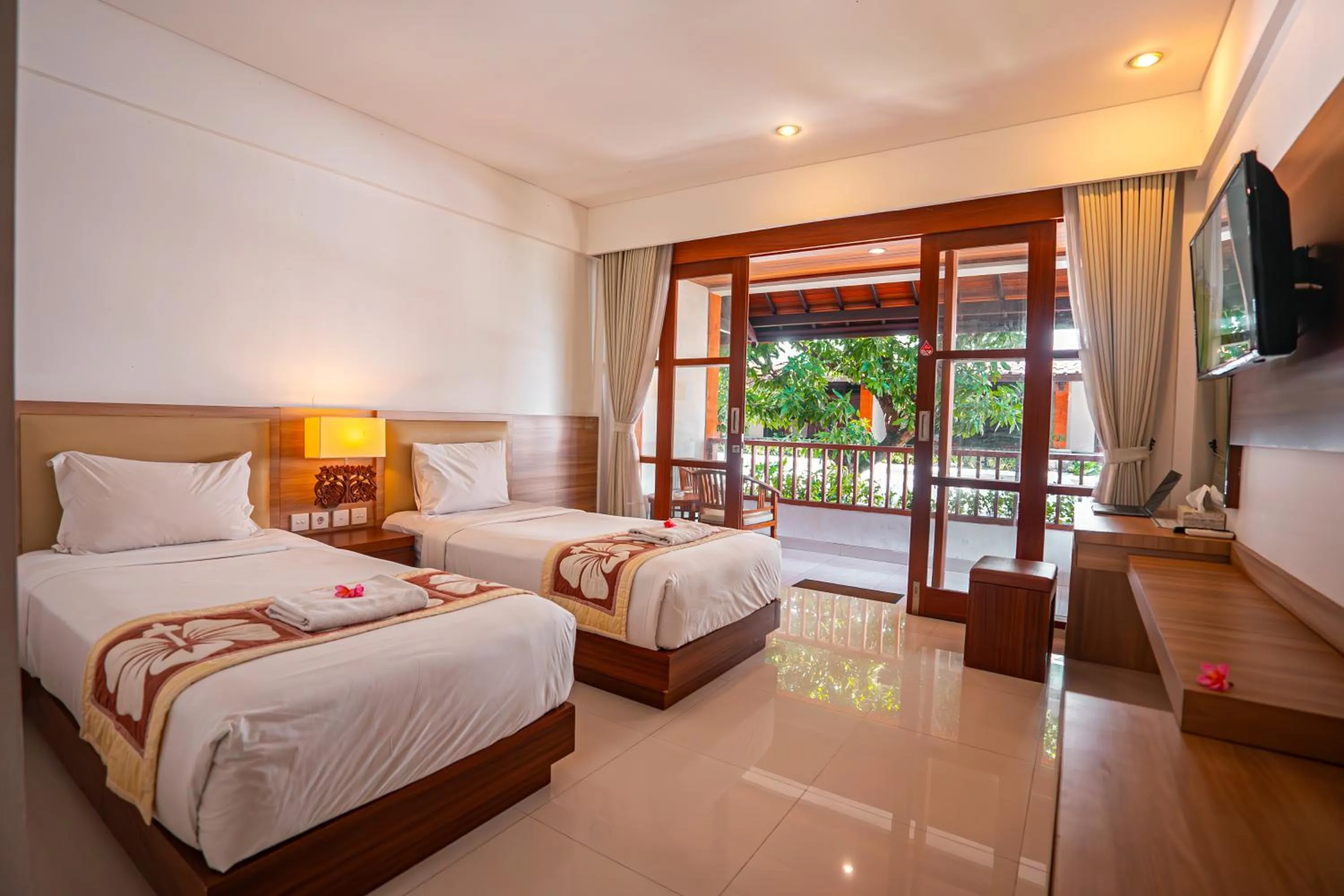 Bedroom, Bed in Bali Summer Hotel by Amerta