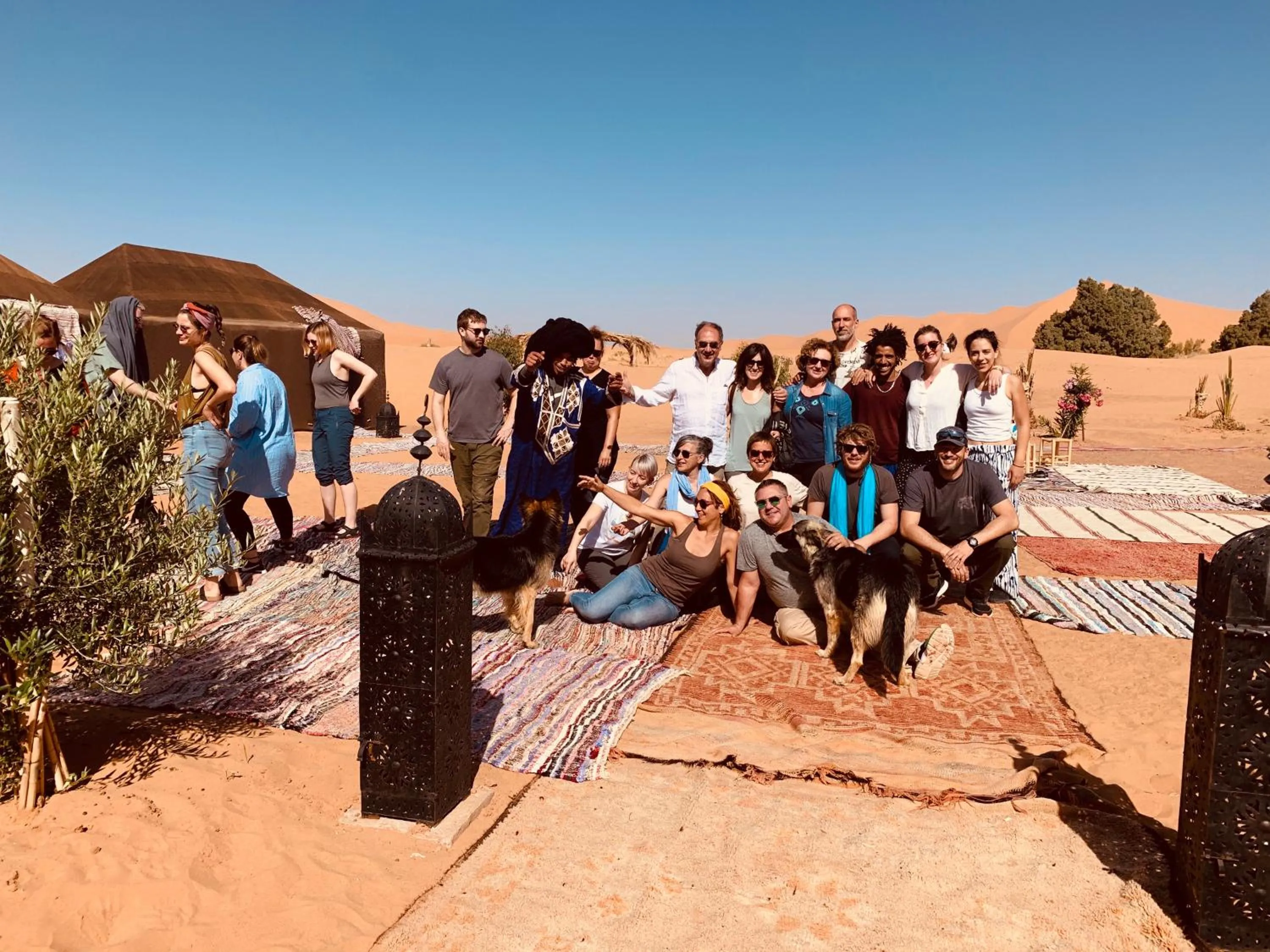 People in Sahara wellness camp