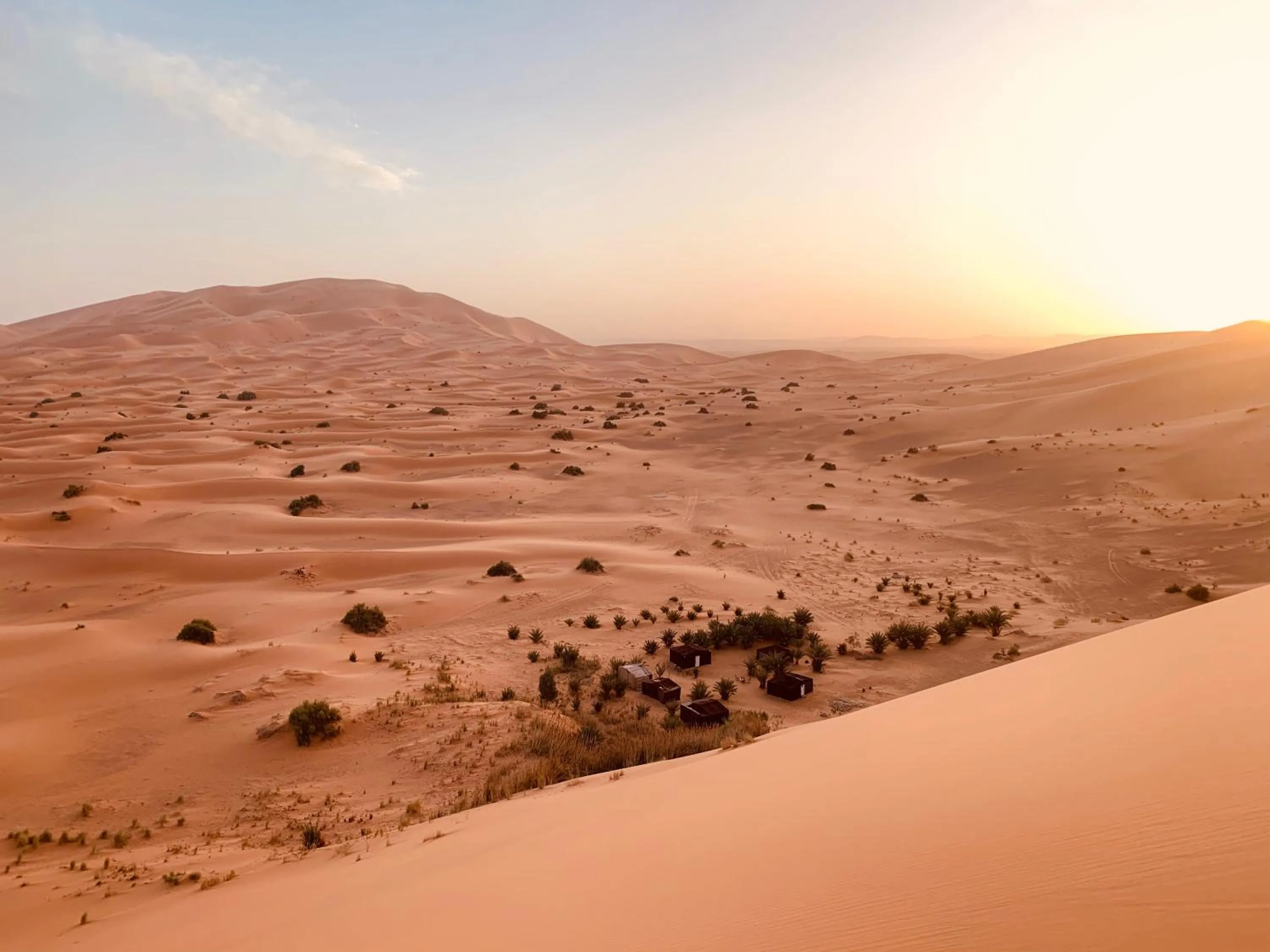 Sunset in Sahara wellness camp