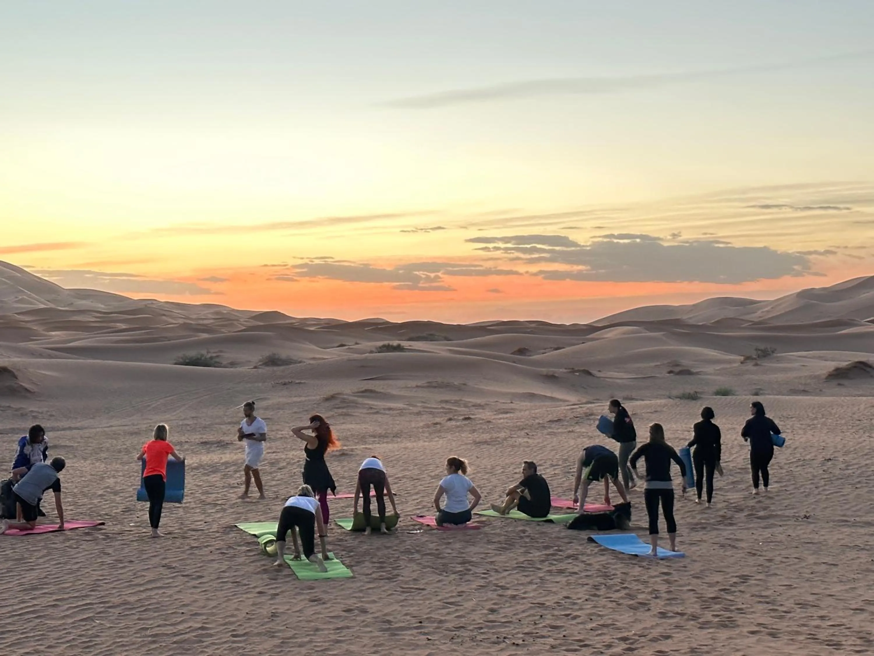 People in Sahara wellness camp