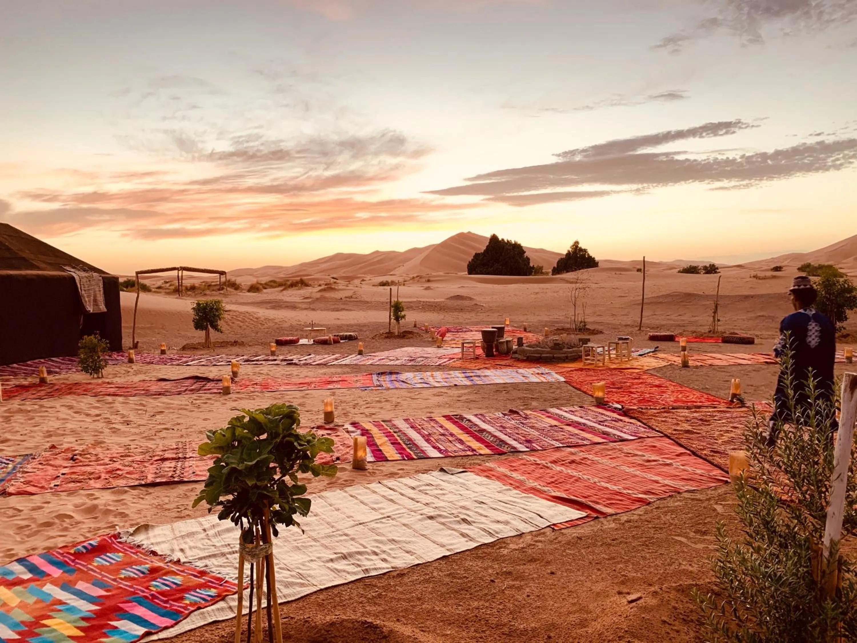 Sunset in Sahara wellness camp